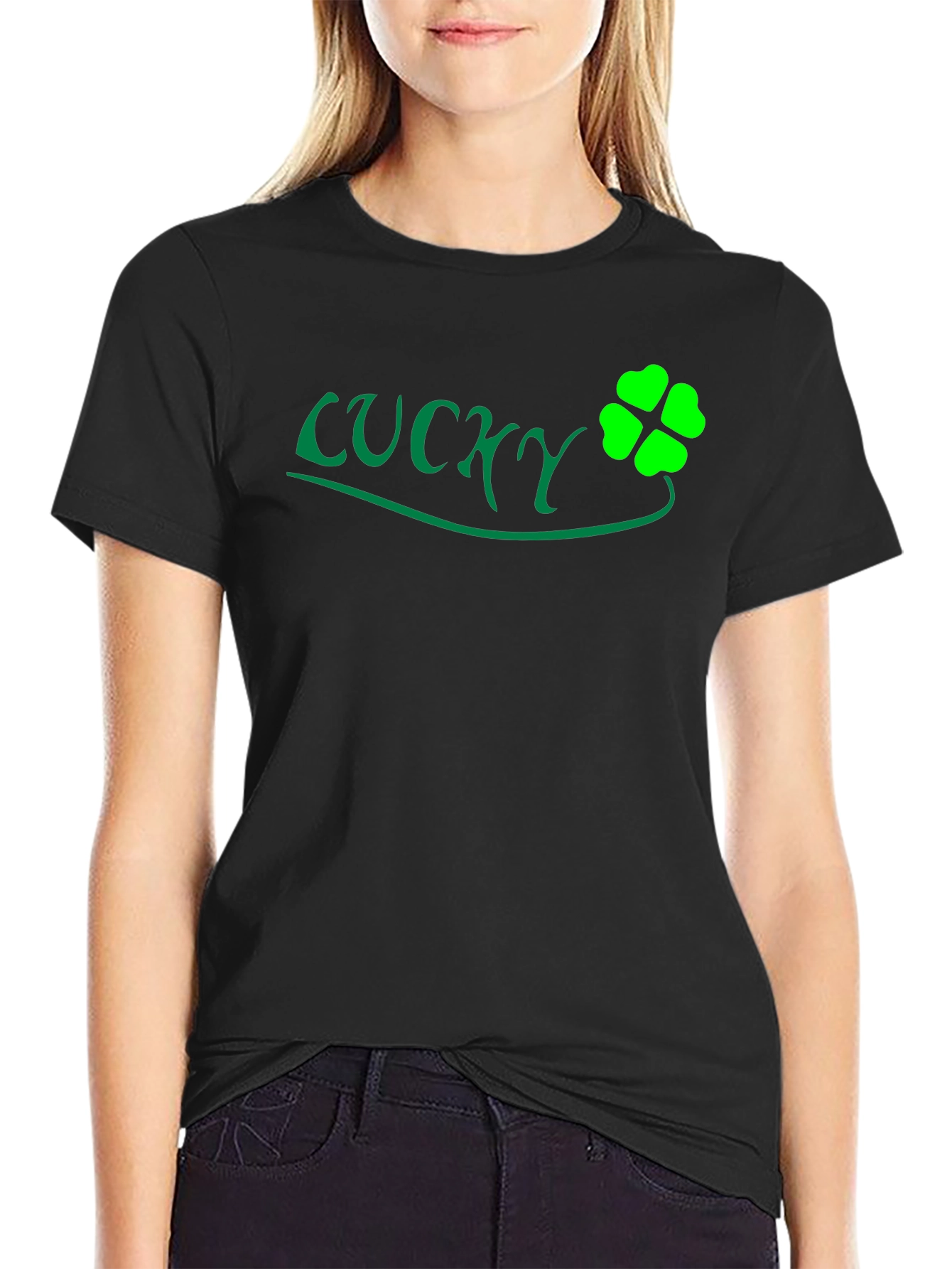 Lucky Clover Black T-Shirt