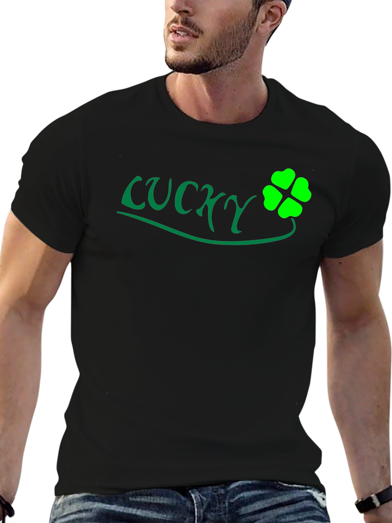Lucky Clover Black T-Shirt