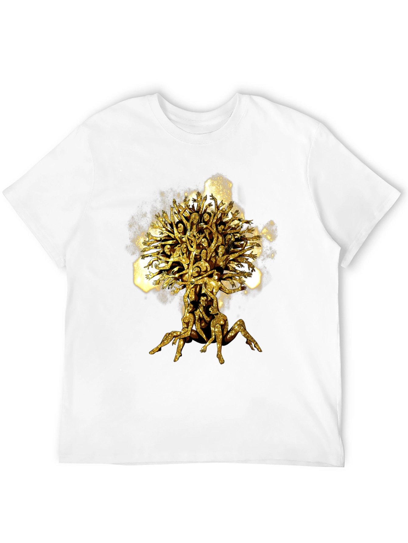 Golden Human Tree Black Tee