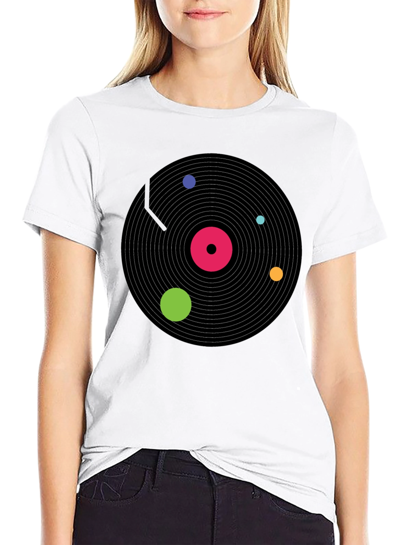 Retro Record Player Graphic T-Shirt