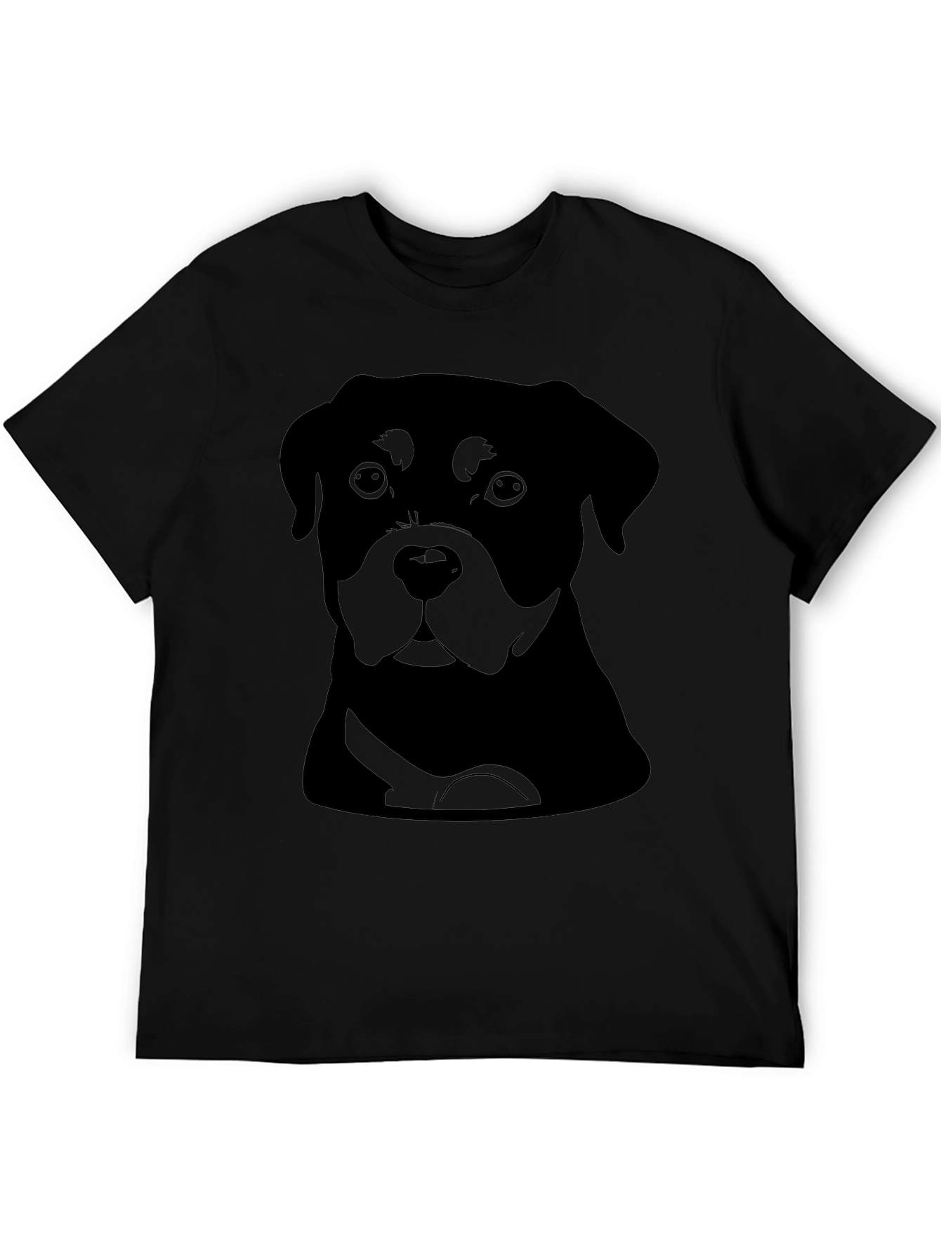 Rottweiler Graphic T-Shirt - Black Crew Neck Tee
