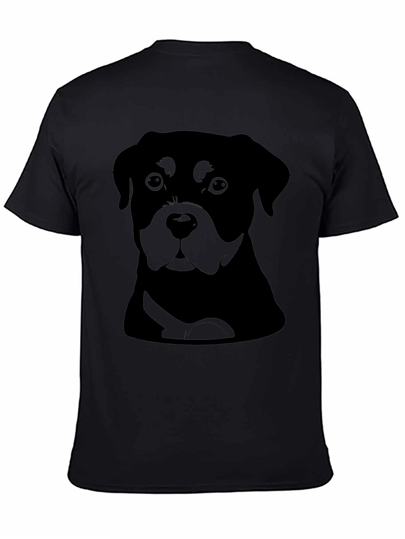 Rottweiler Graphic T-Shirt - Black Crew Neck Tee