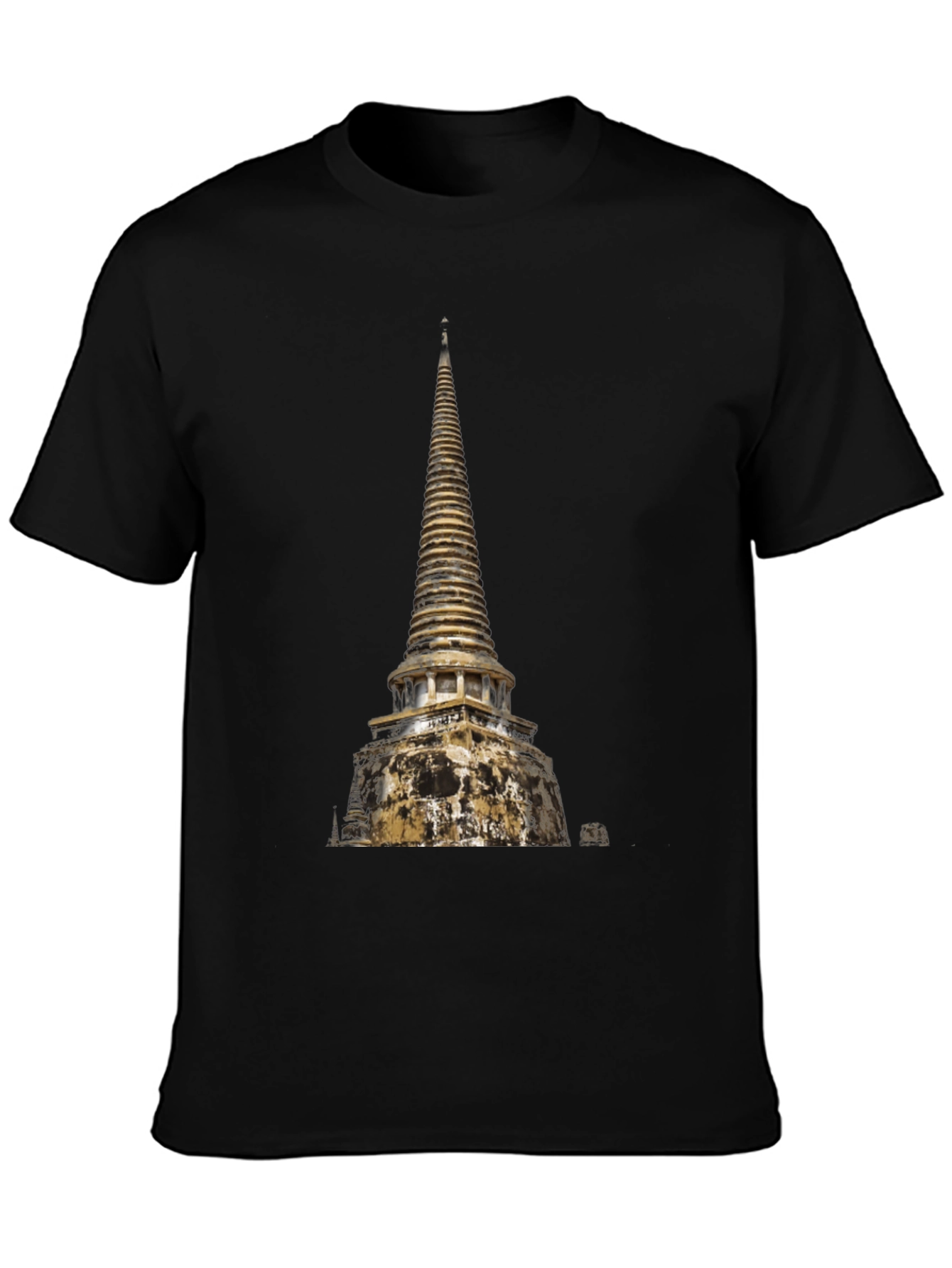 Temple Print Black T-Shirt