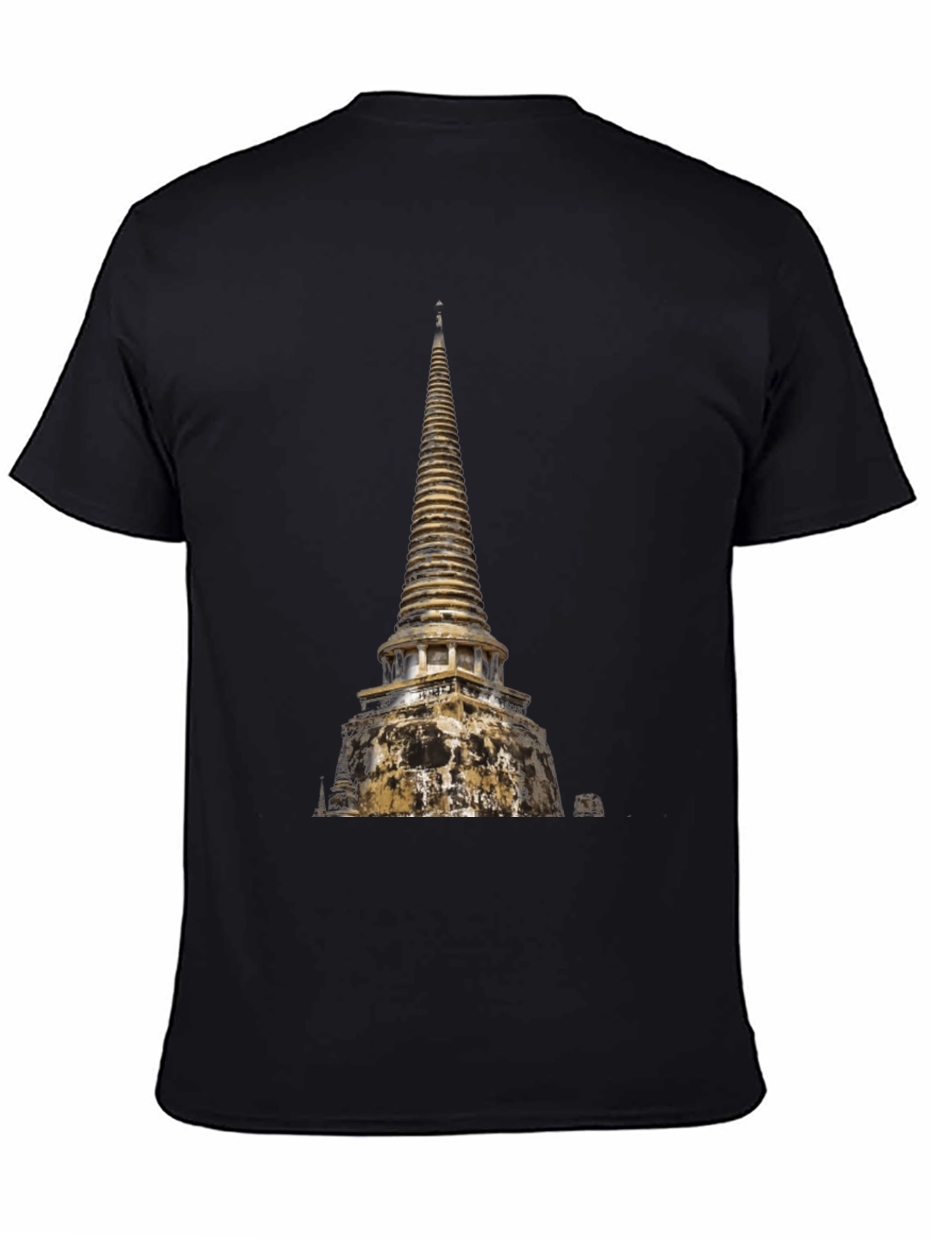 Temple Print Black T-Shirt