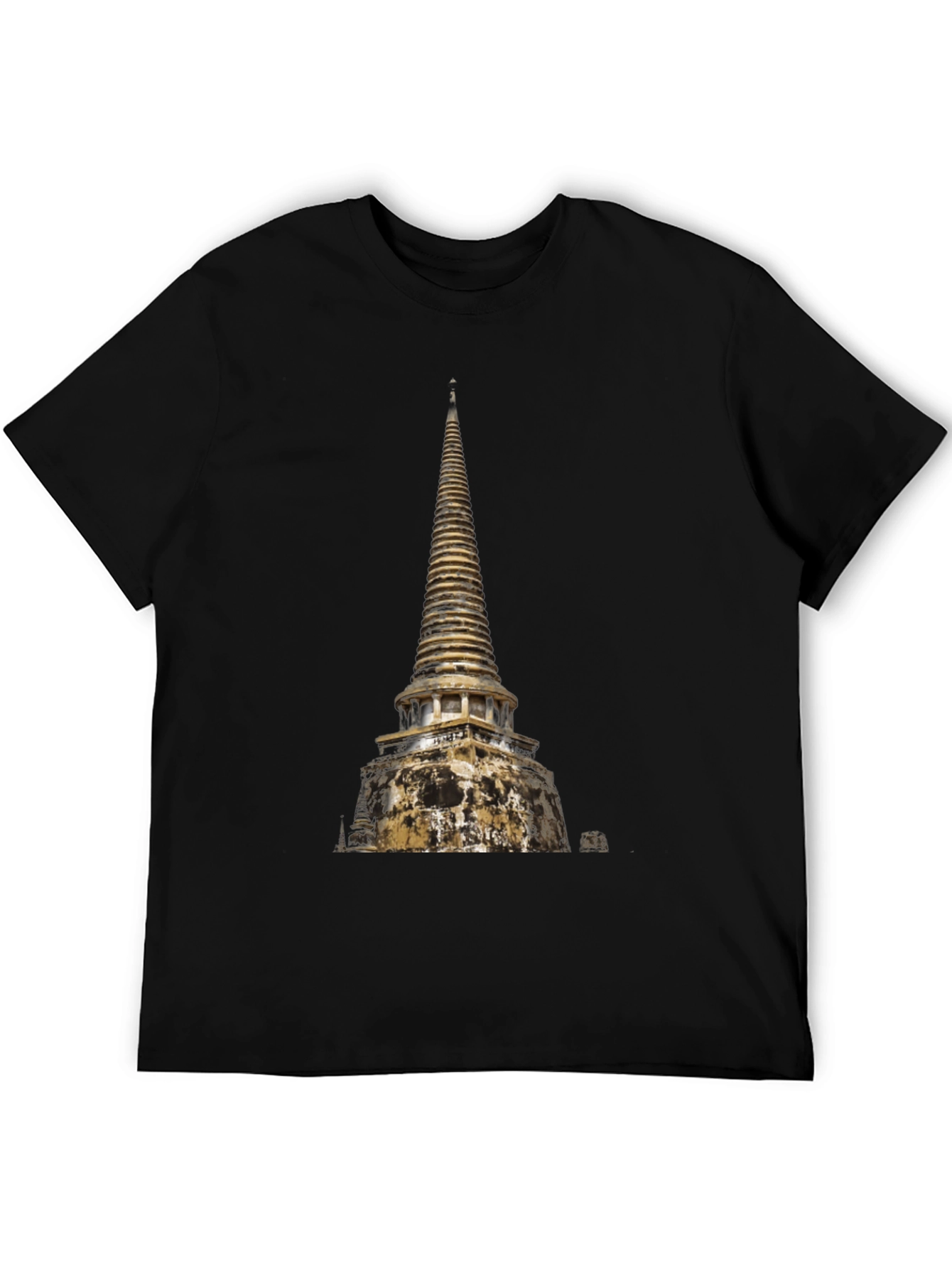 Temple Print Black T-Shirt