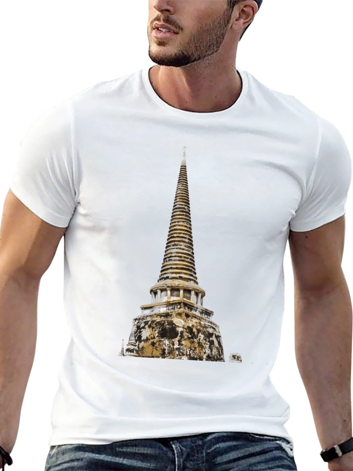 Temple Print Black T-Shirt