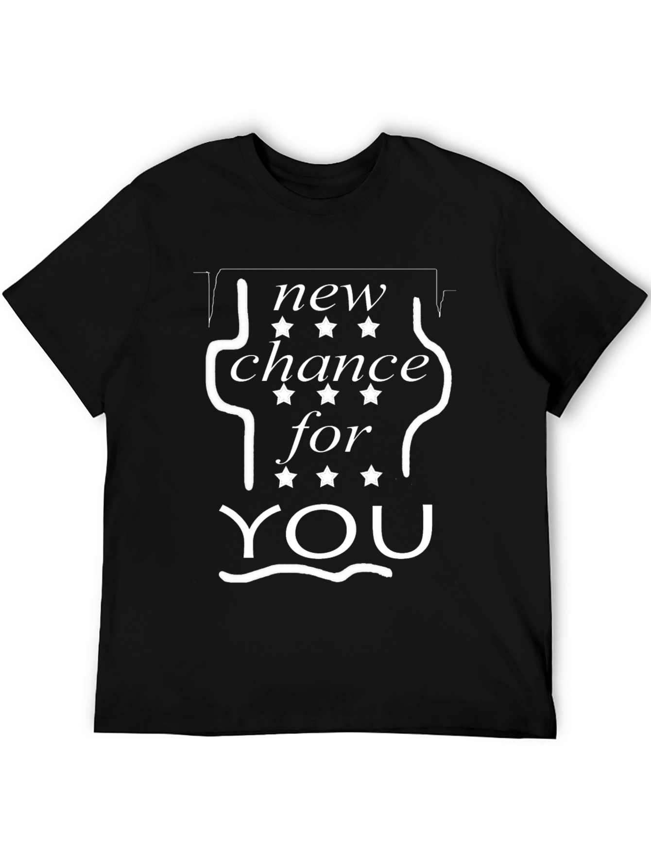 New Chance For You Black Graphic T-Shirt