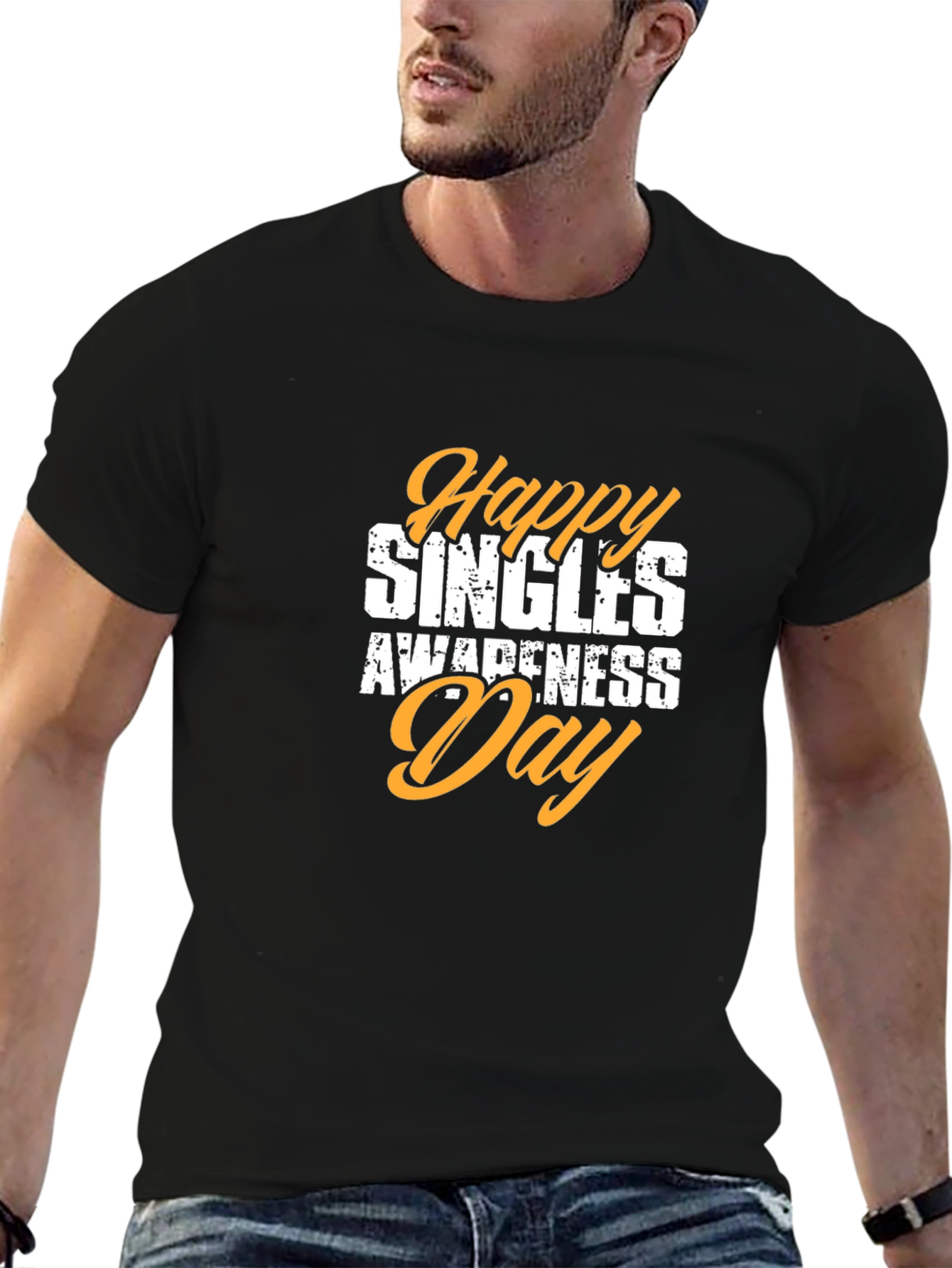 Happy Singles Awareness Day Black T-Shirt