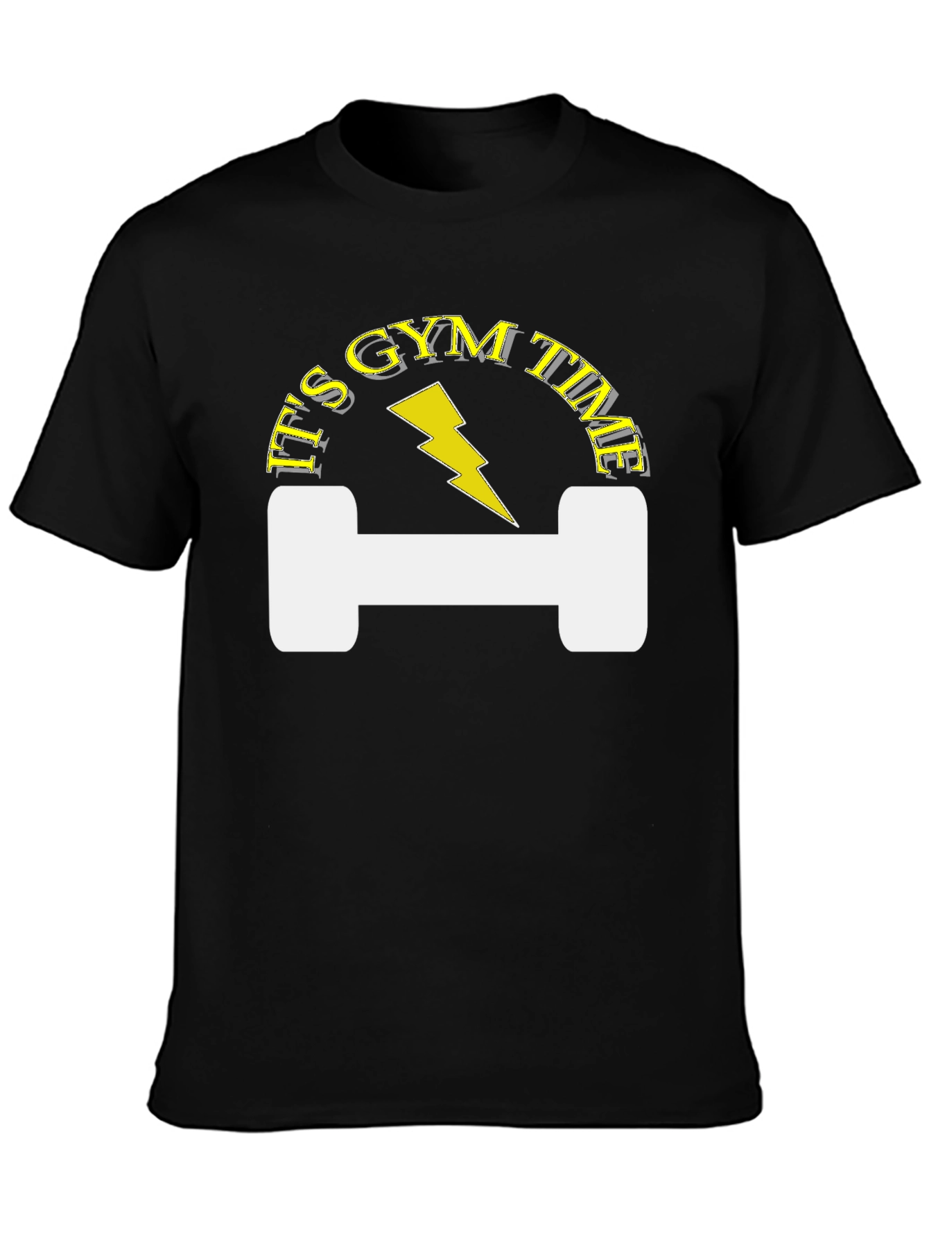 Its Gym Time Black T-Shirt