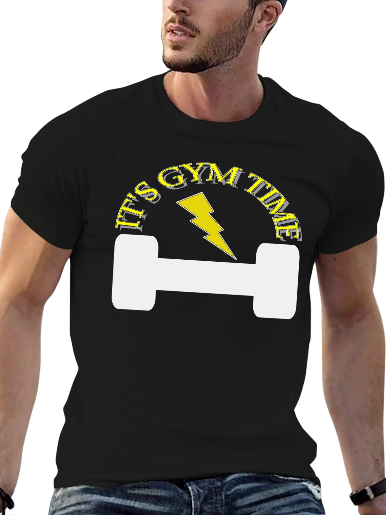 Its Gym Time Black T-Shirt