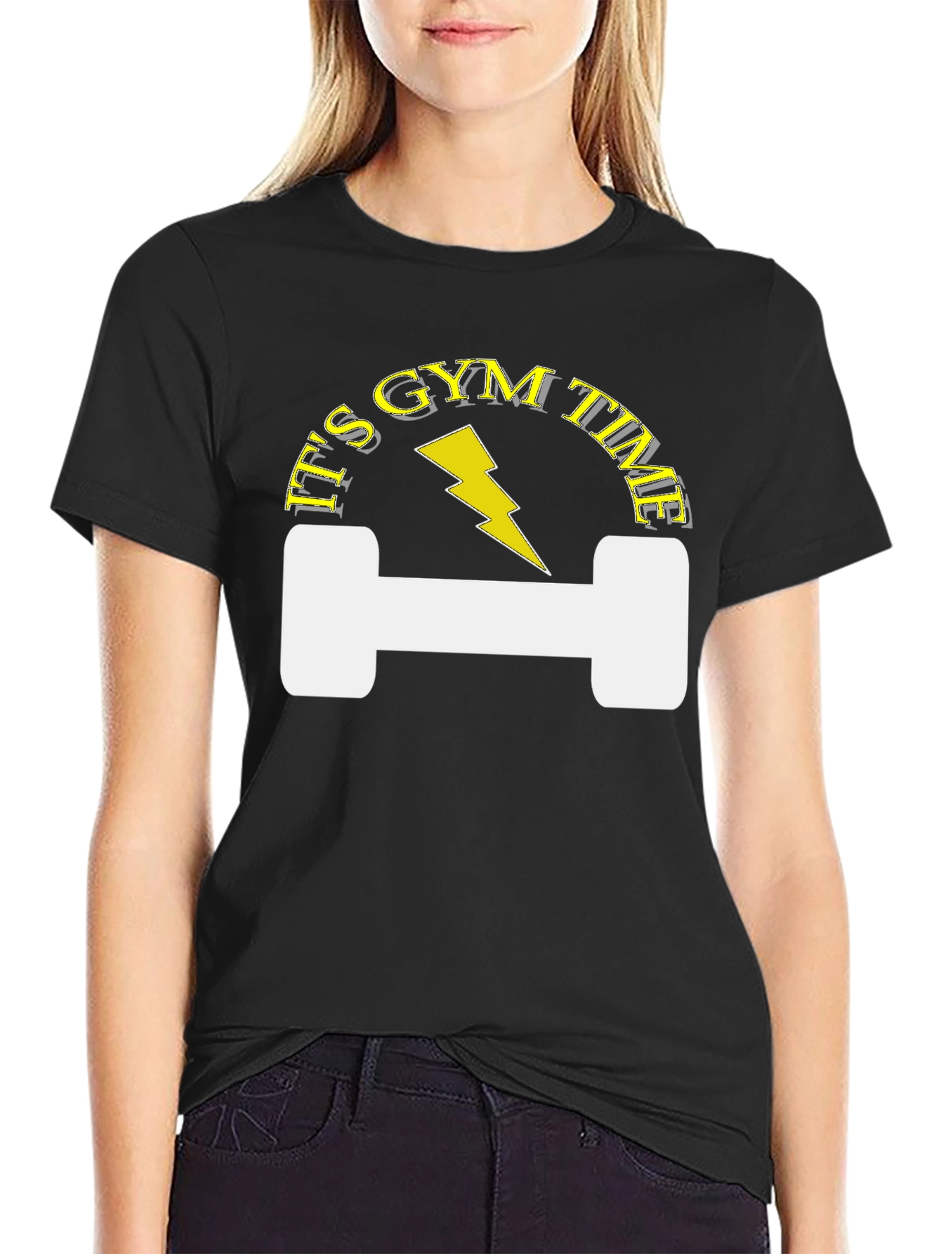 Its Gym Time Black T-Shirt
