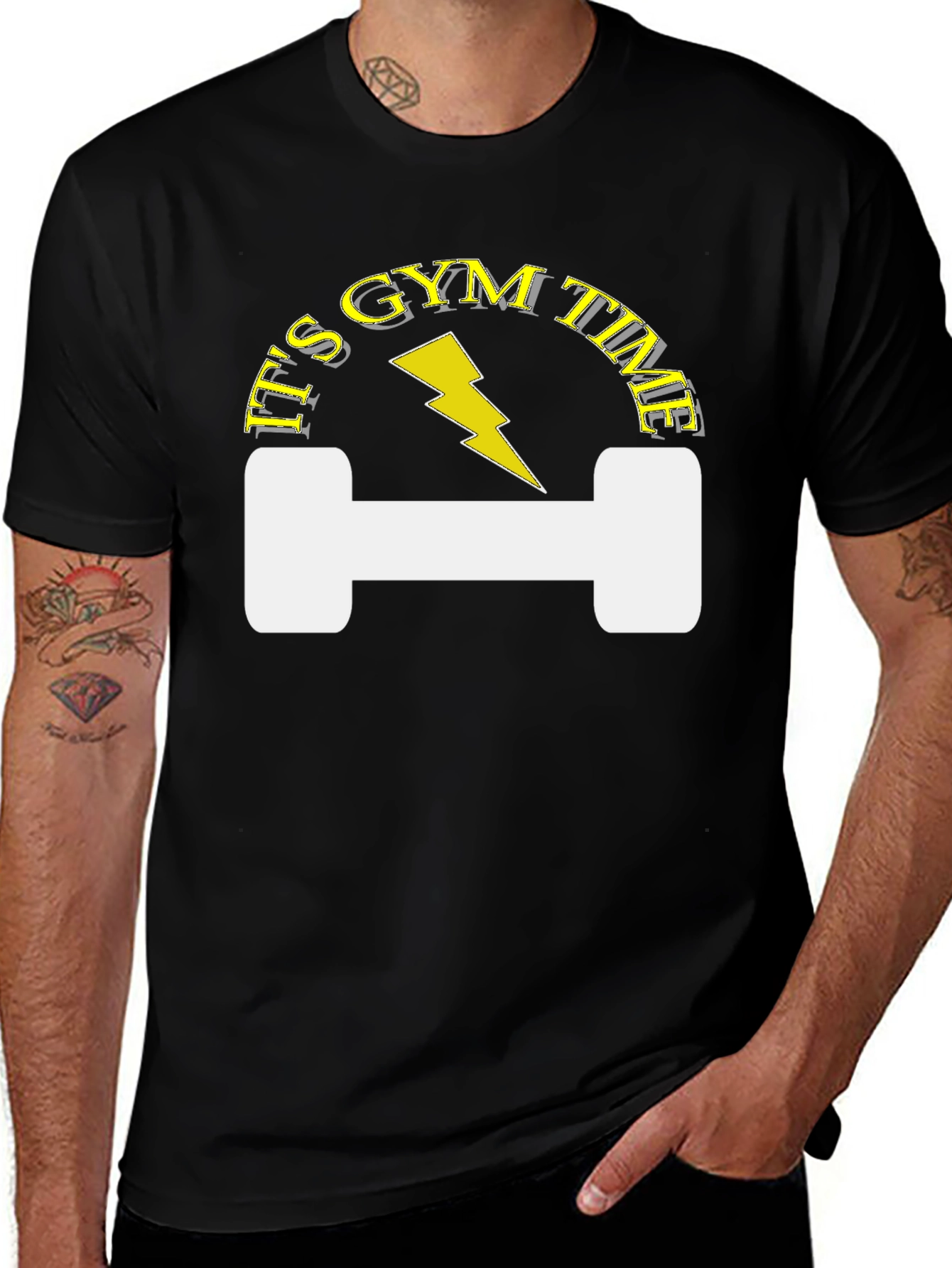 Its Gym Time Black T-Shirt