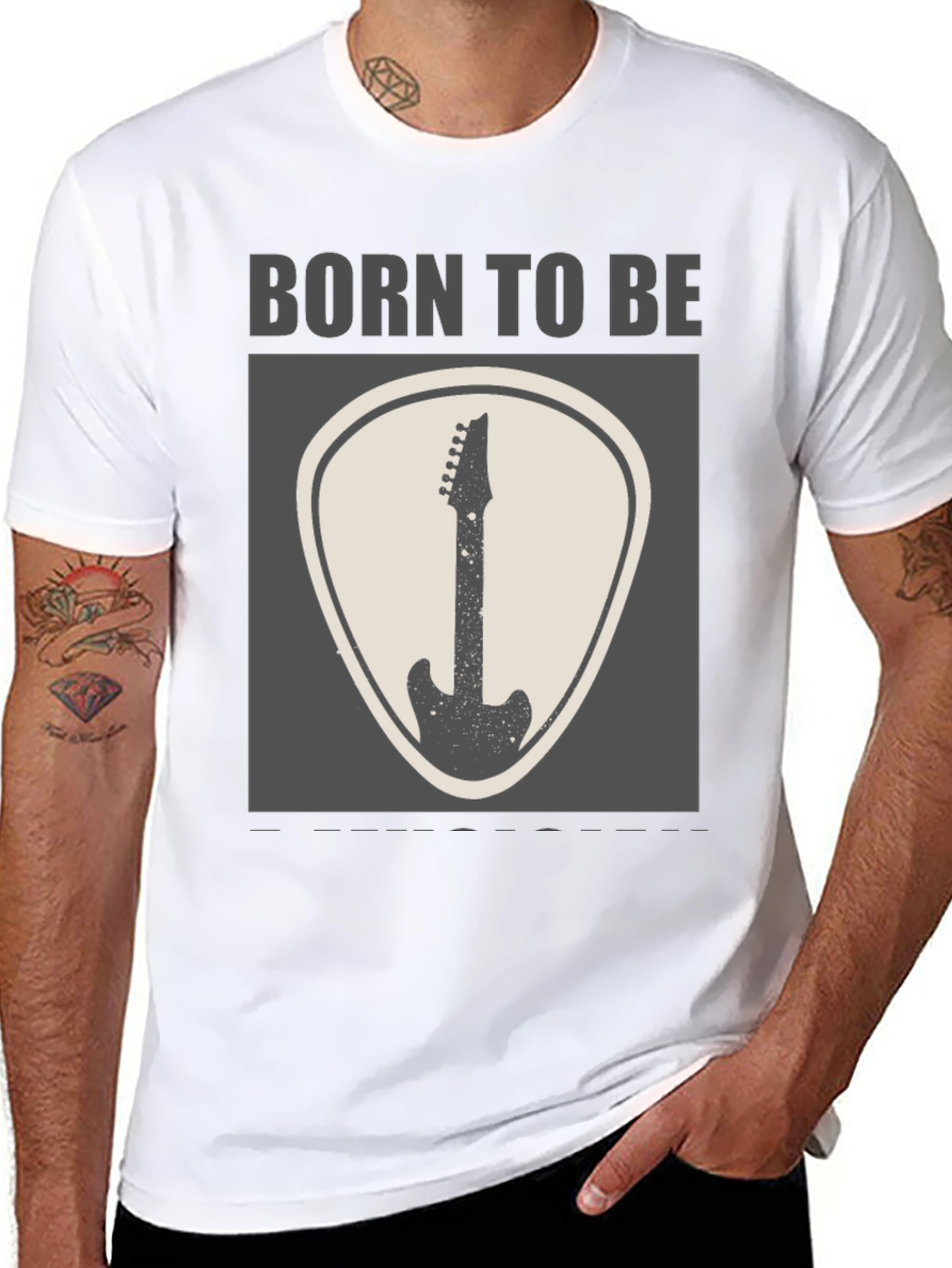 Born to Be Guitar Black T-Shirt