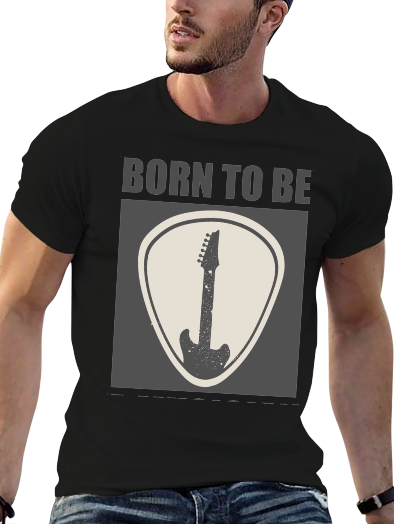 Born to Be Guitar Black T-Shirt
