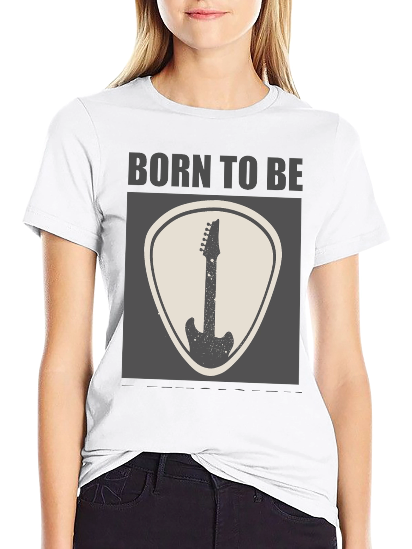 Born to Be Guitar Black T-Shirt