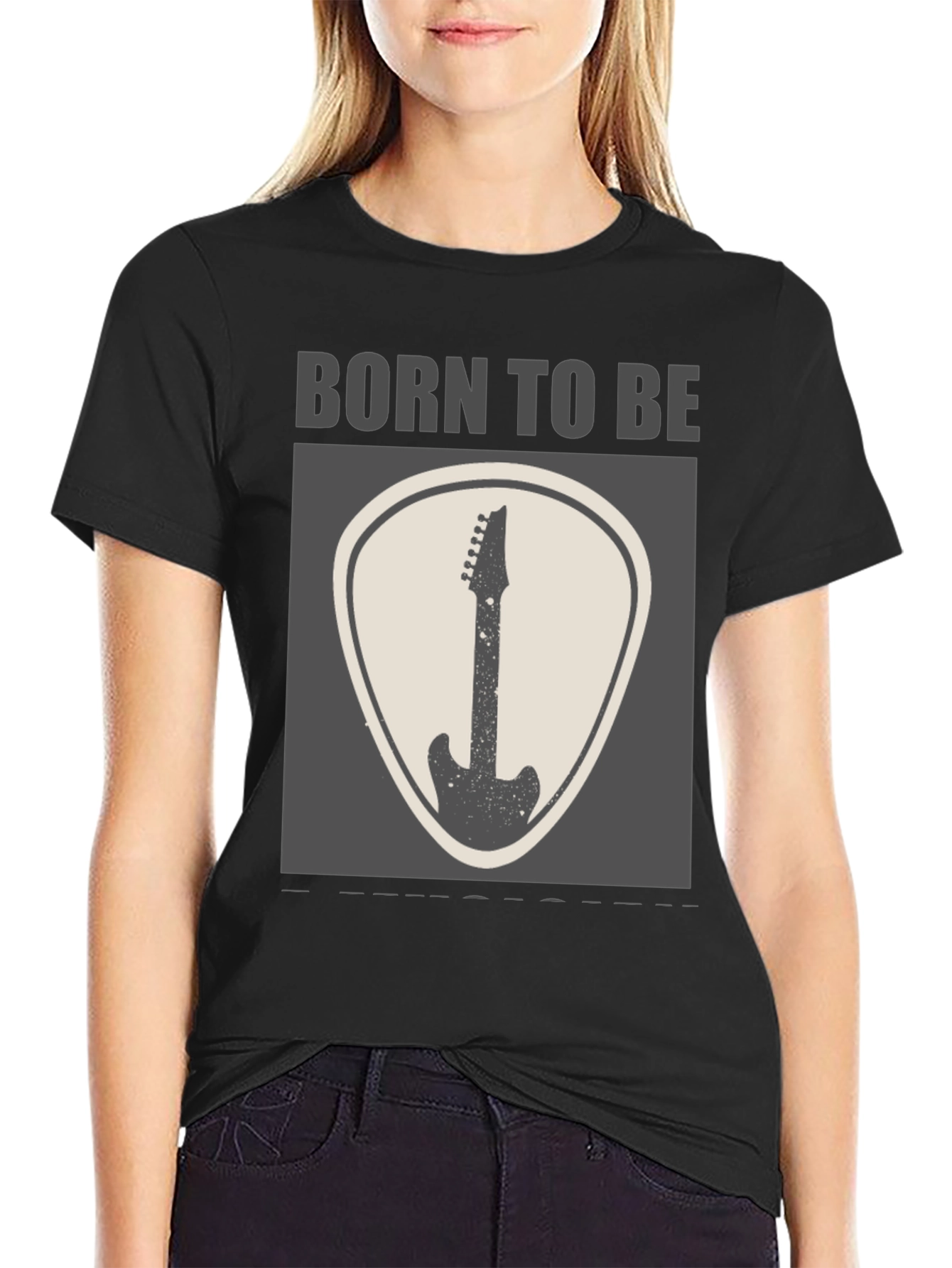 Born to Be Guitar Black T-Shirt