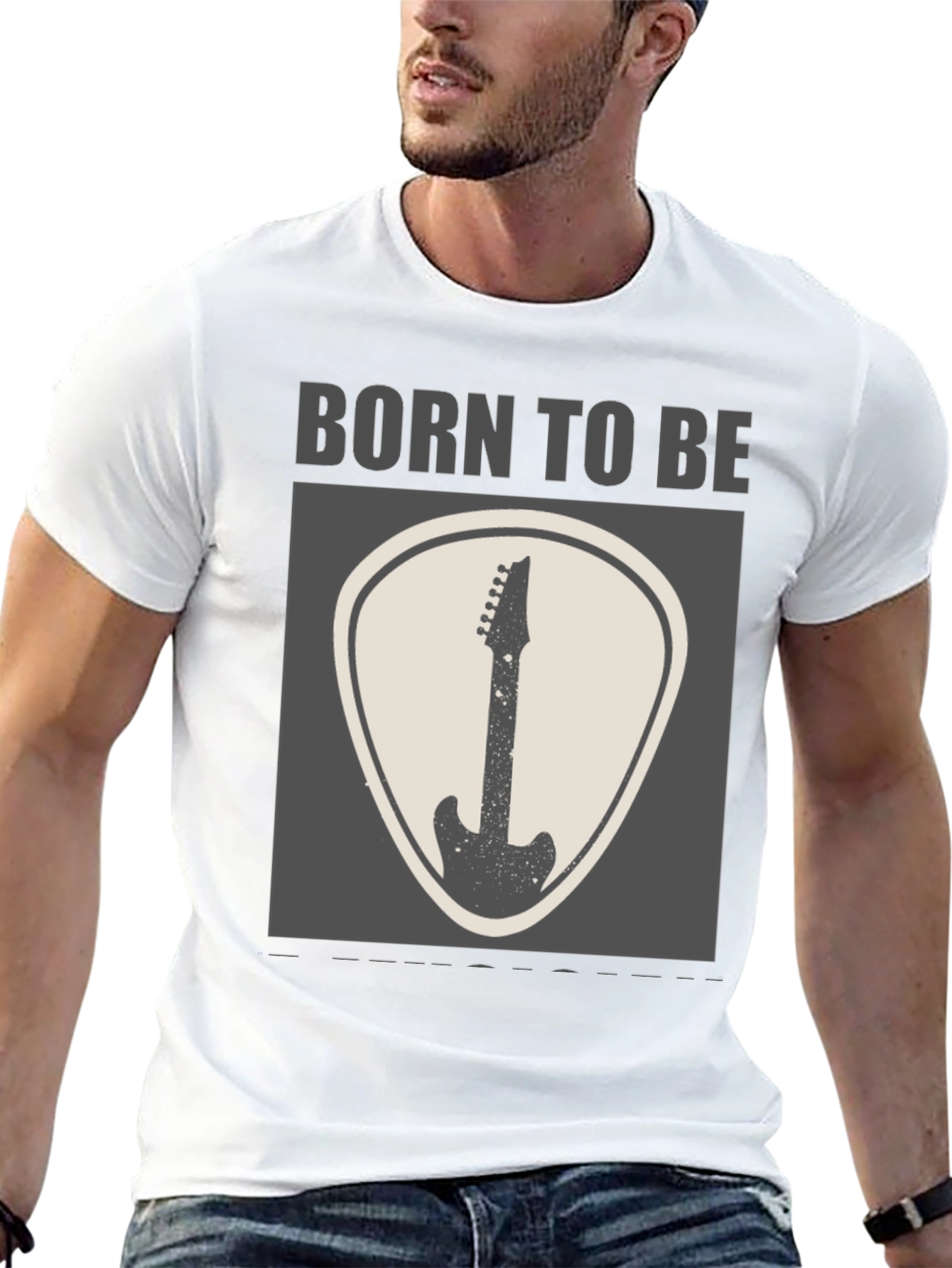 Born to Be Guitar Black T-Shirt