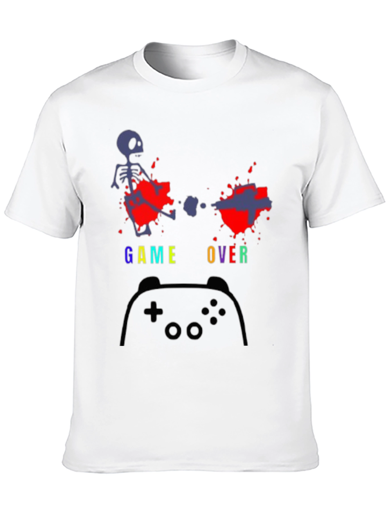 Game Over T-Shirt - Gamer Skeleton Tee