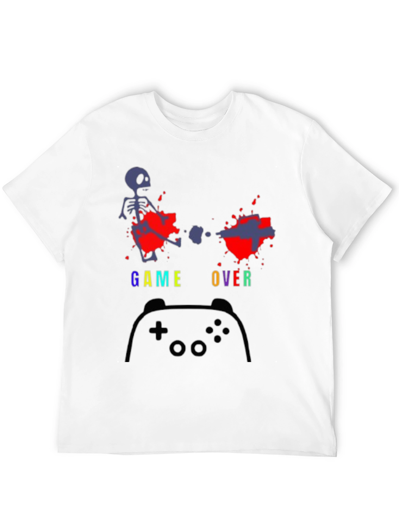 Game Over T-Shirt - Gamer Skeleton Tee
