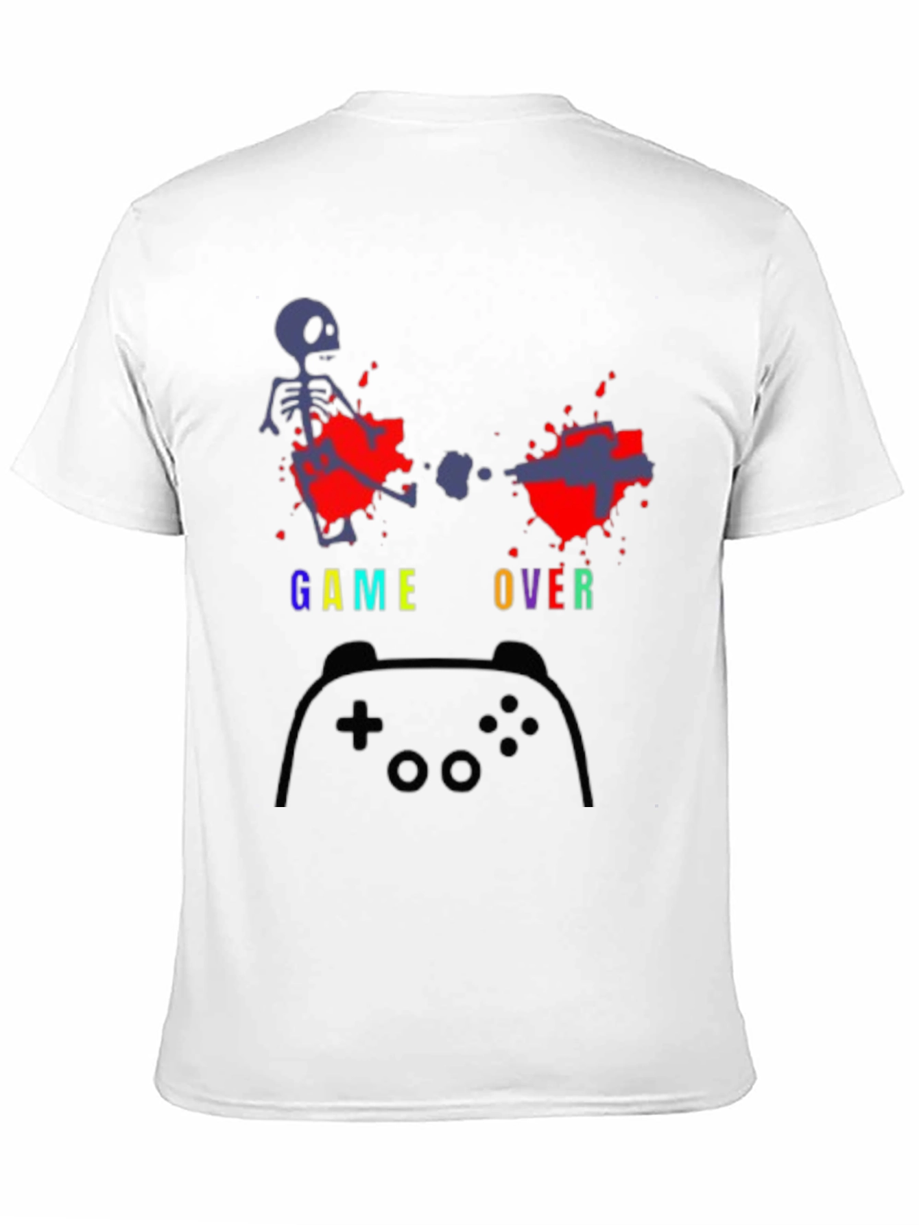 Game Over T-Shirt - Gamer Skeleton Tee