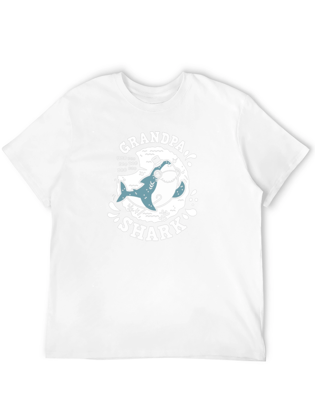 Grandpa Shark Black T-Shirt