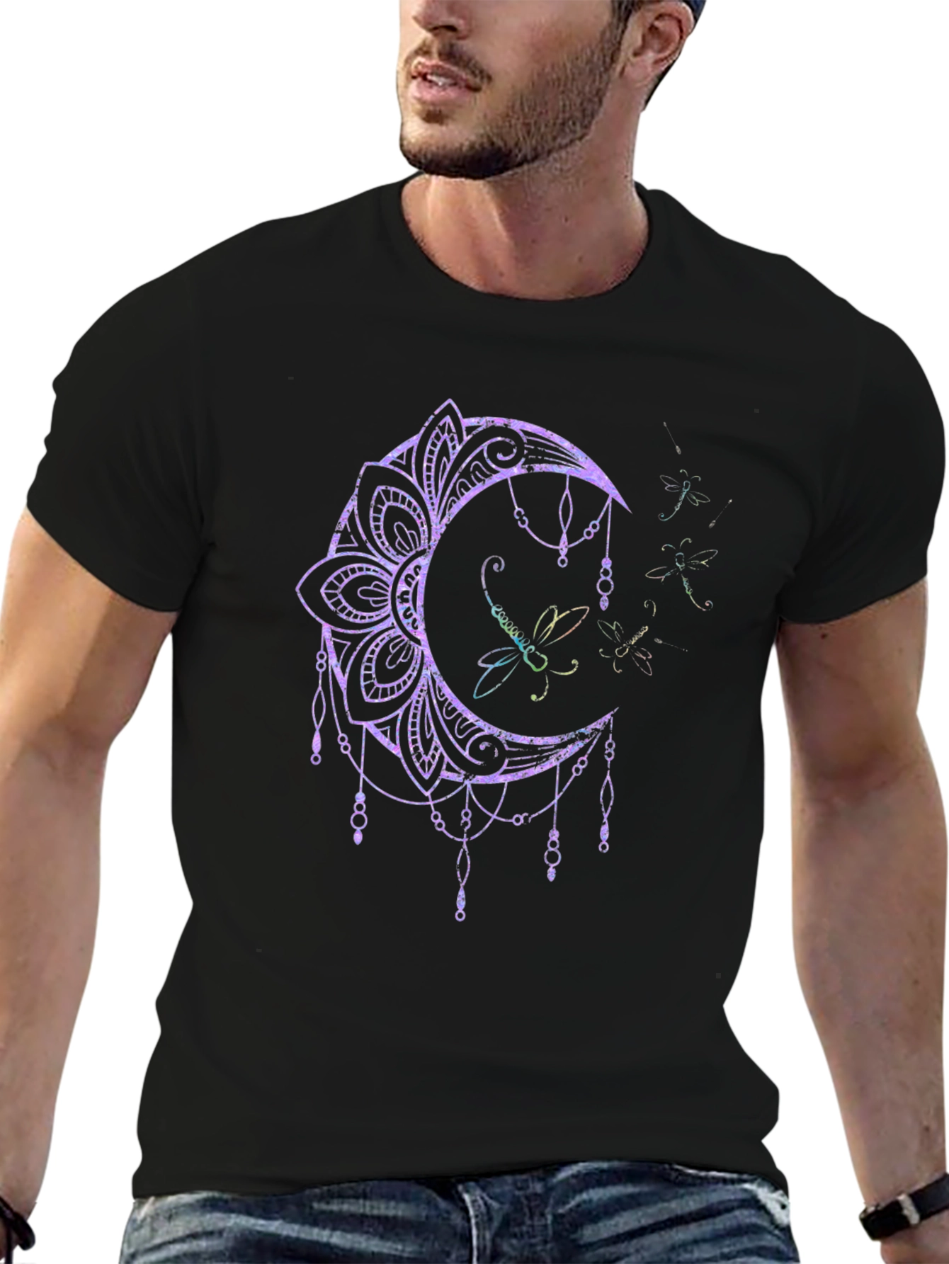 Moon & Dragonfly Graphic Tee