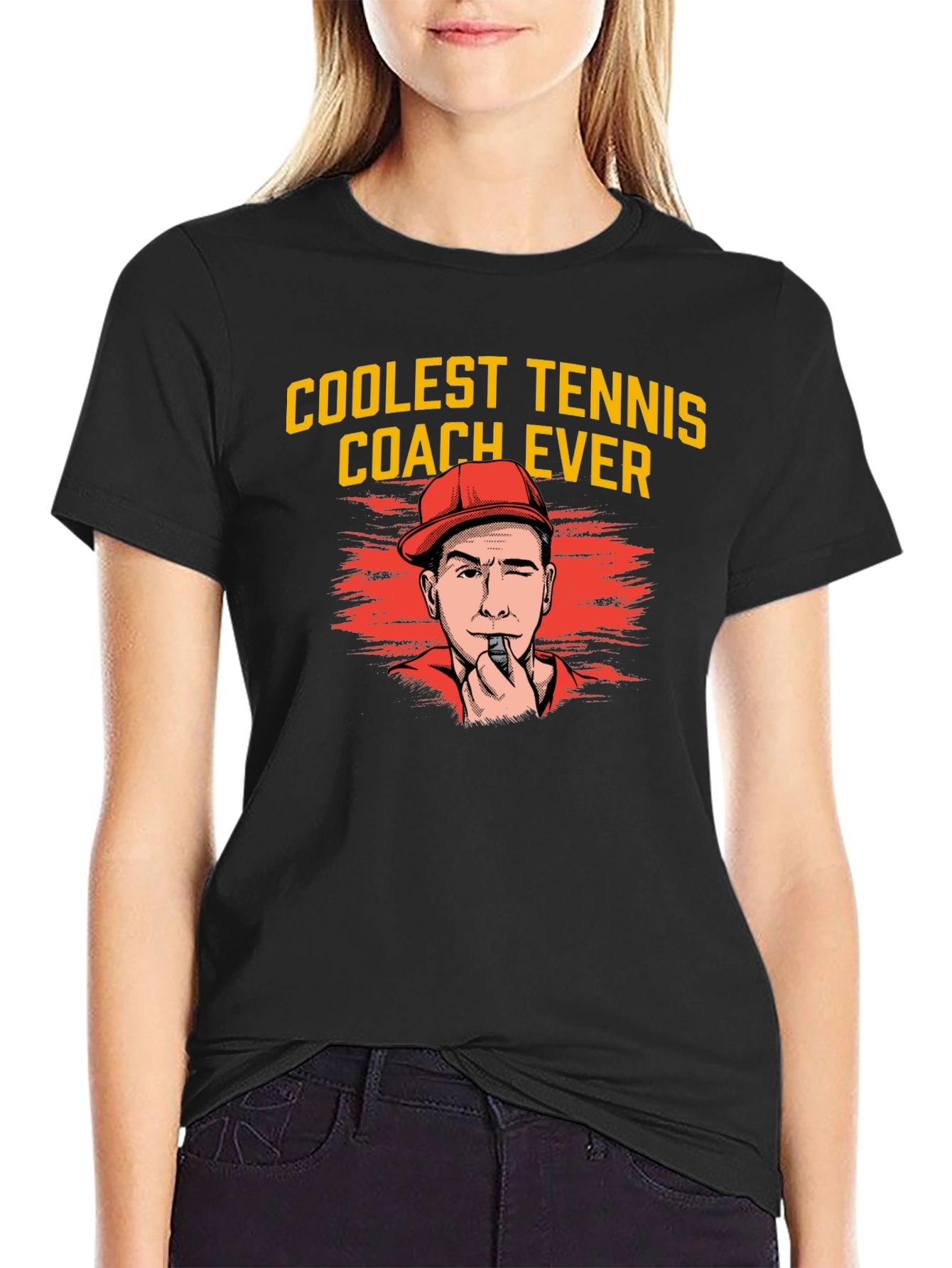 Coolest Tennis Coach Ever T-Shirt - Black