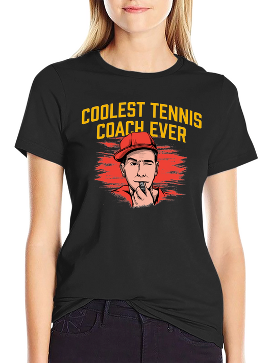 Coolest Tennis Coach Ever T-Shirt - Black