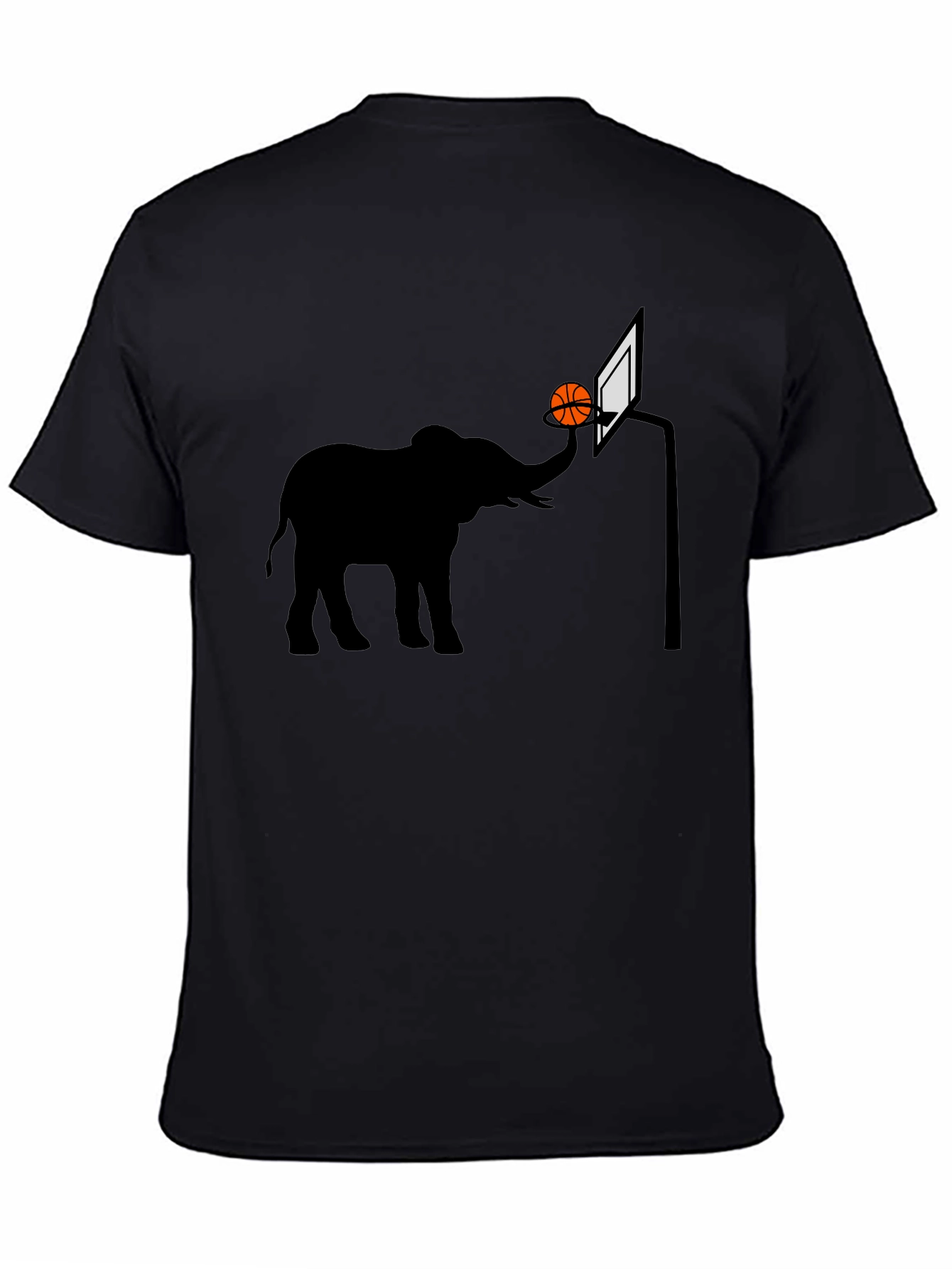 Elephant Basketball Graphic Tee - Novelty T-Shirt