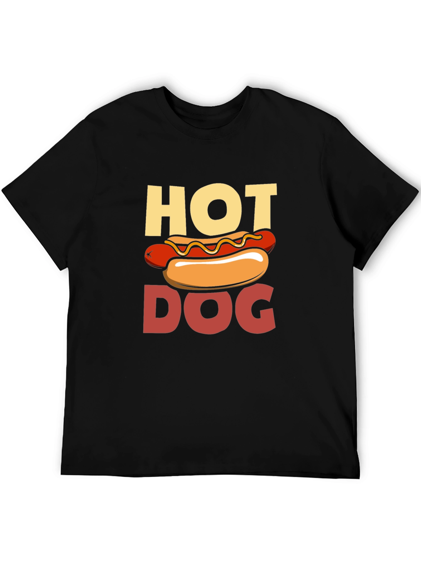 Hot Dog Graphic Print T-Shirt - Novelty Tee