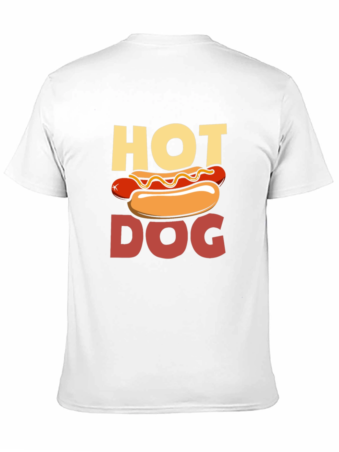 Hot Dog Graphic Print T-Shirt - Novelty Tee