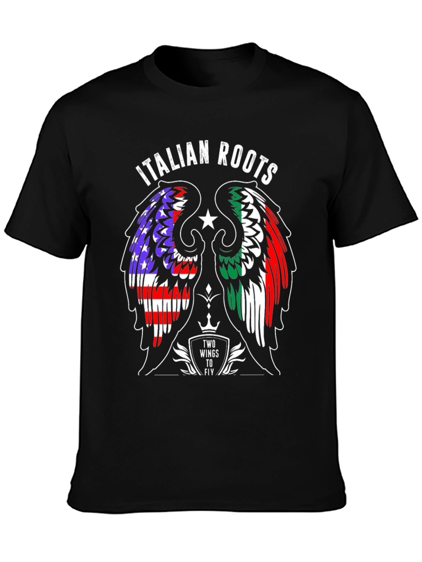 Italian Roots Wings T-Shirt - USA & Italy