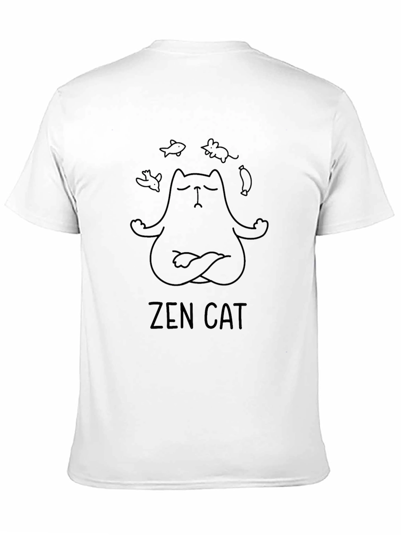 Zen Cat Meditation Graphic T-Shirt