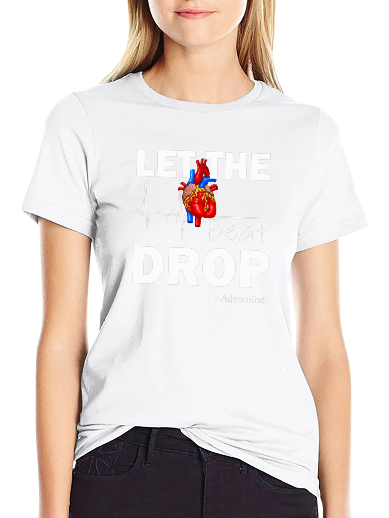 Let The Beat Drop - Heart Graphic T-Shirt