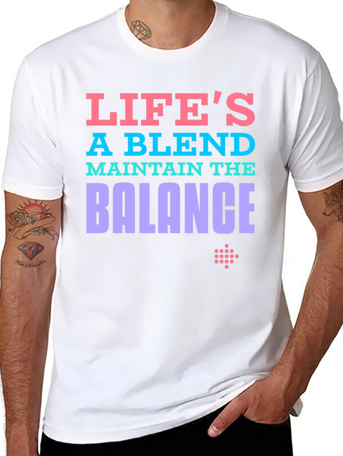 Lifes a Blend Graphic Tee - Maintain the Balance