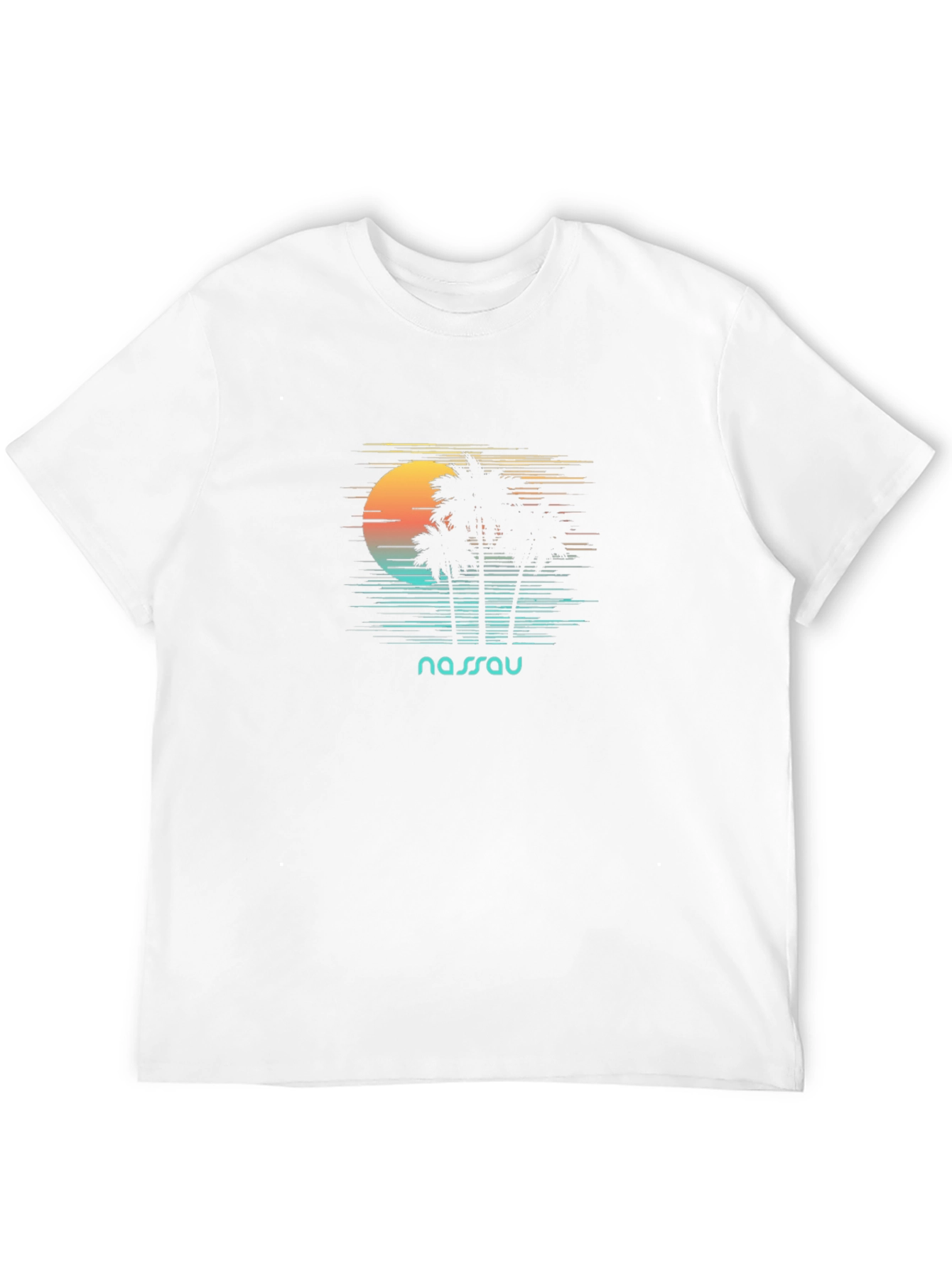 Nassau Palm Sunset Graphic Tee - Island Vibes