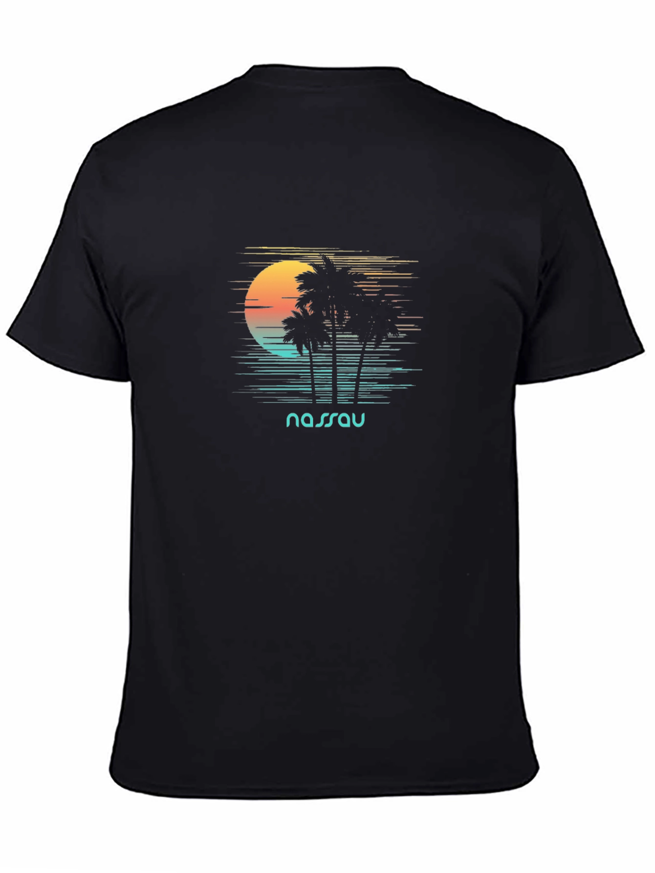 Nassau Palm Sunset Graphic Tee - Island Vibes