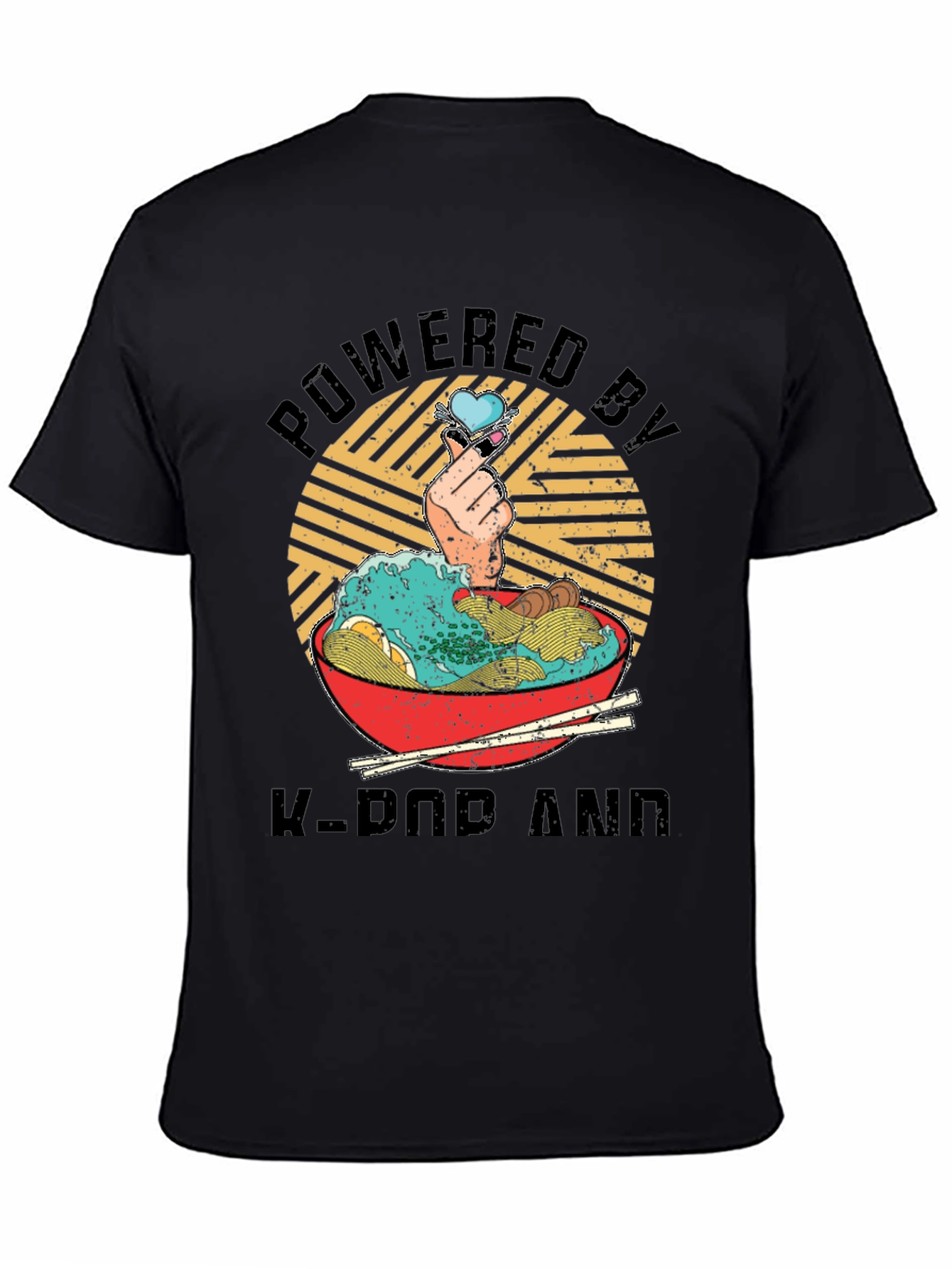 Powered by K-Pop and Ramen T-Shirt