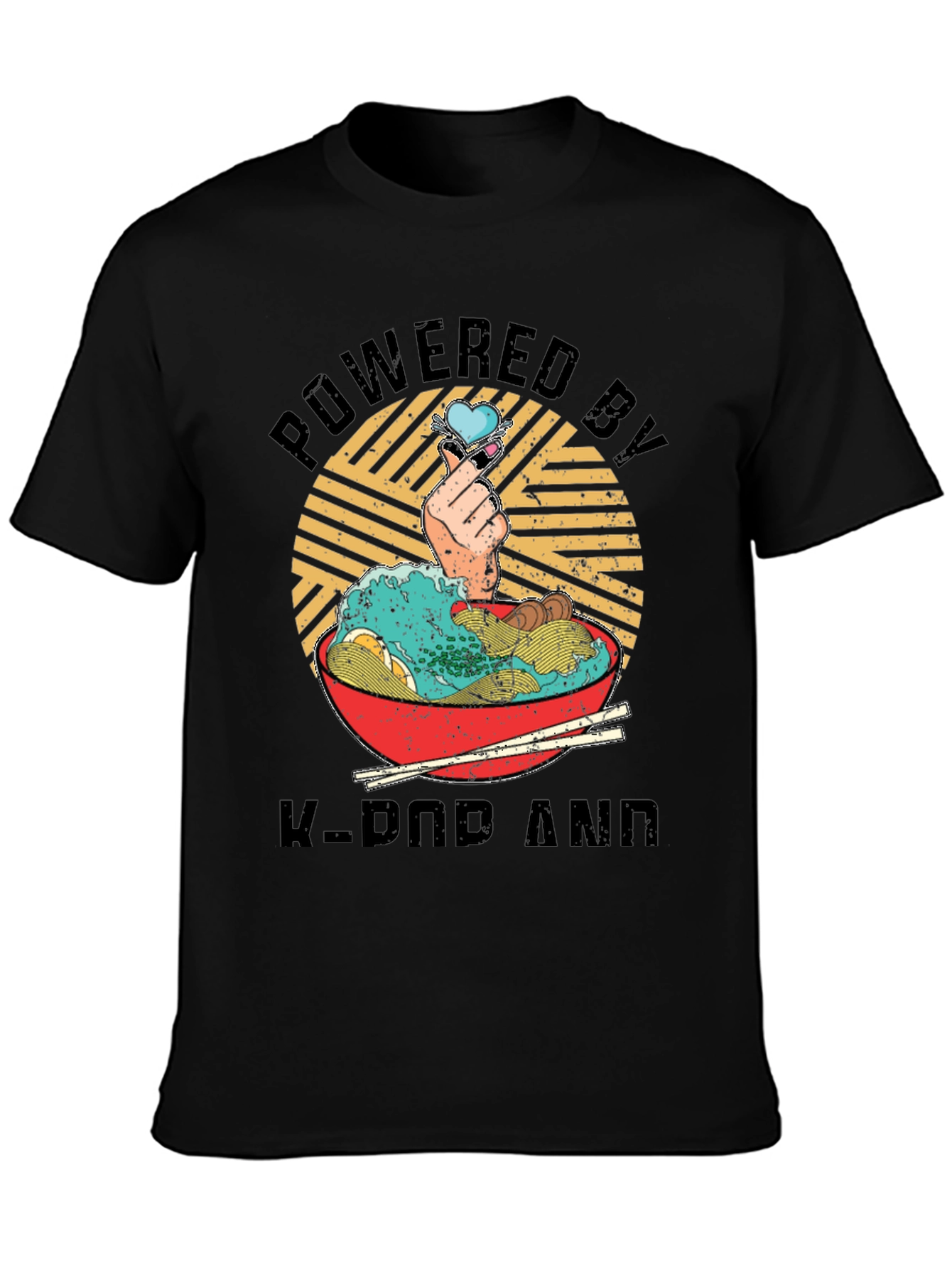 Powered by K-Pop and Ramen T-Shirt