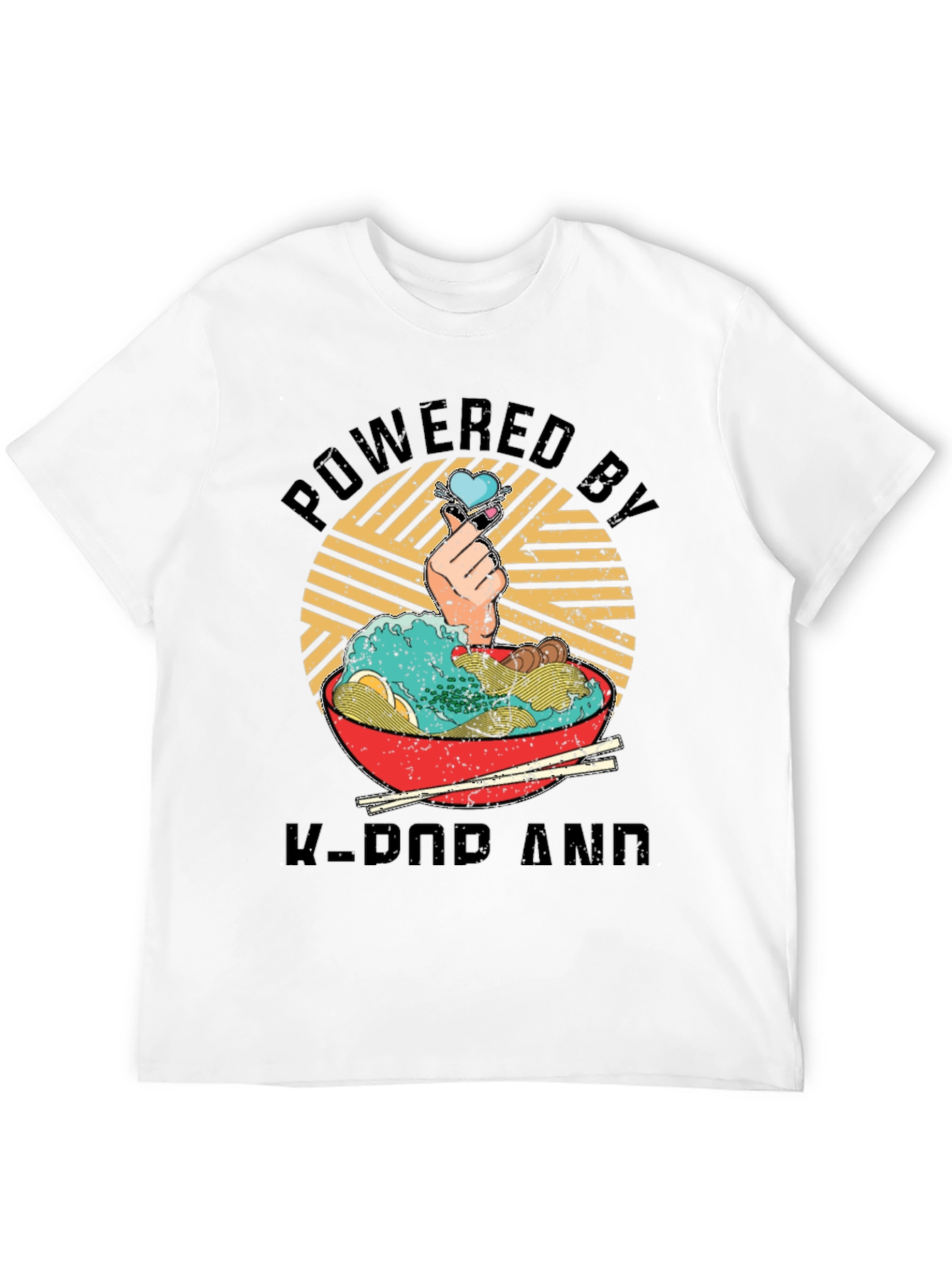 Powered by K-Pop and Ramen T-Shirt