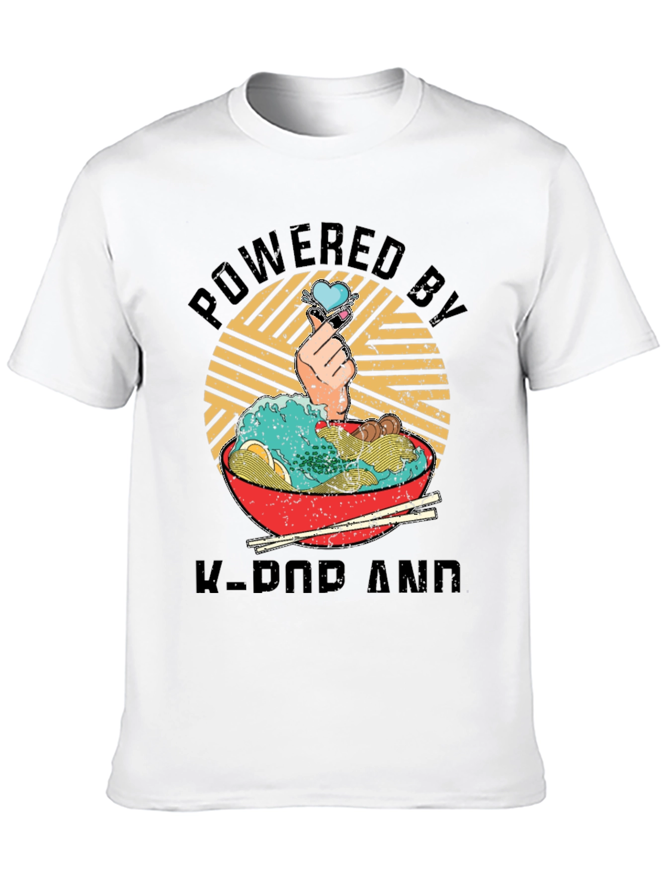 Powered by K-Pop and Ramen T-Shirt