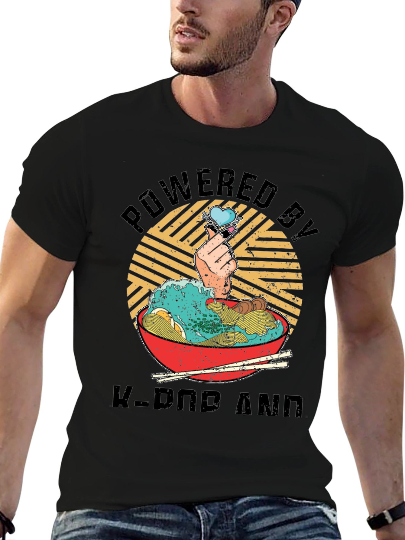 Powered by K-Pop and Ramen T-Shirt