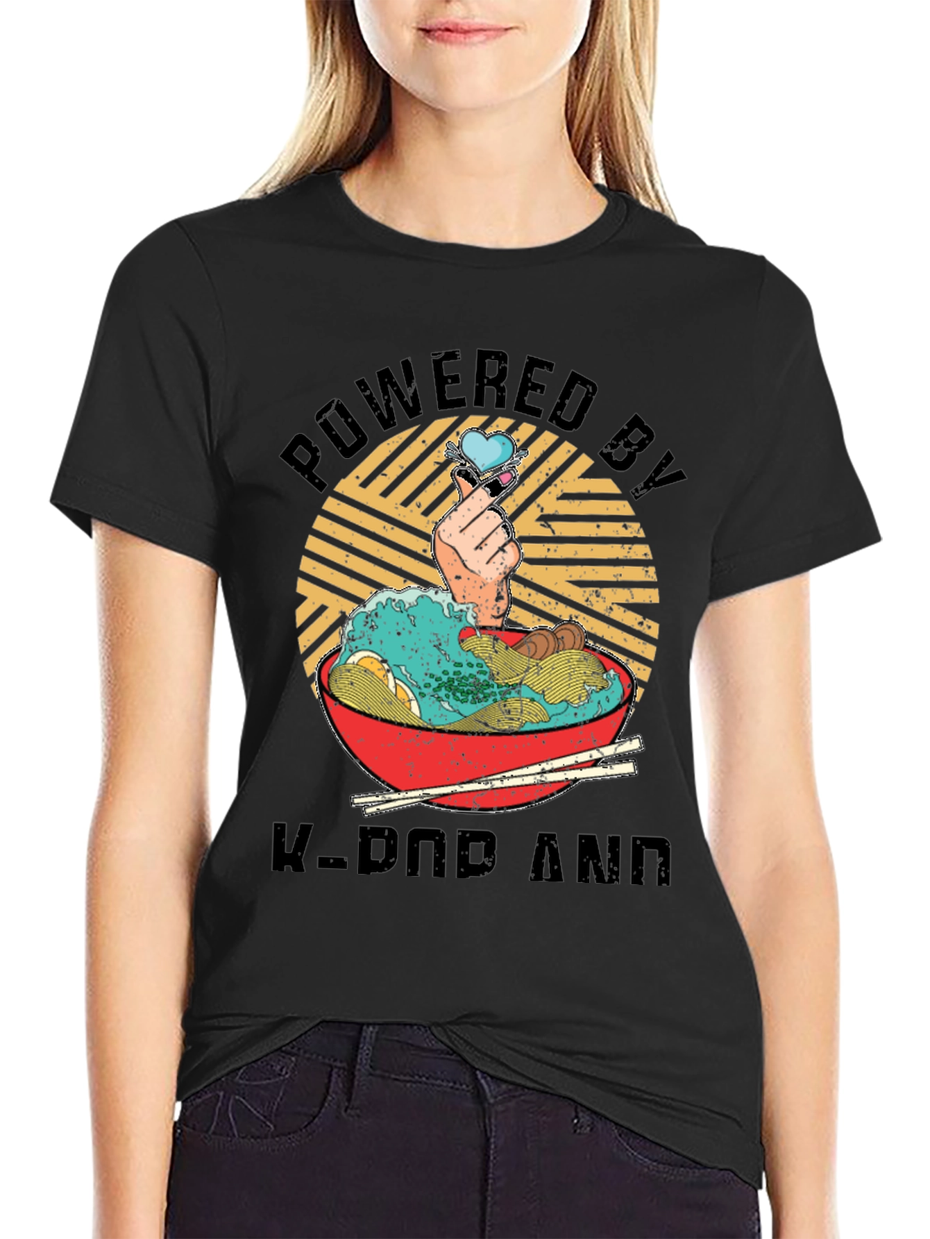 Powered by K-Pop and Ramen T-Shirt