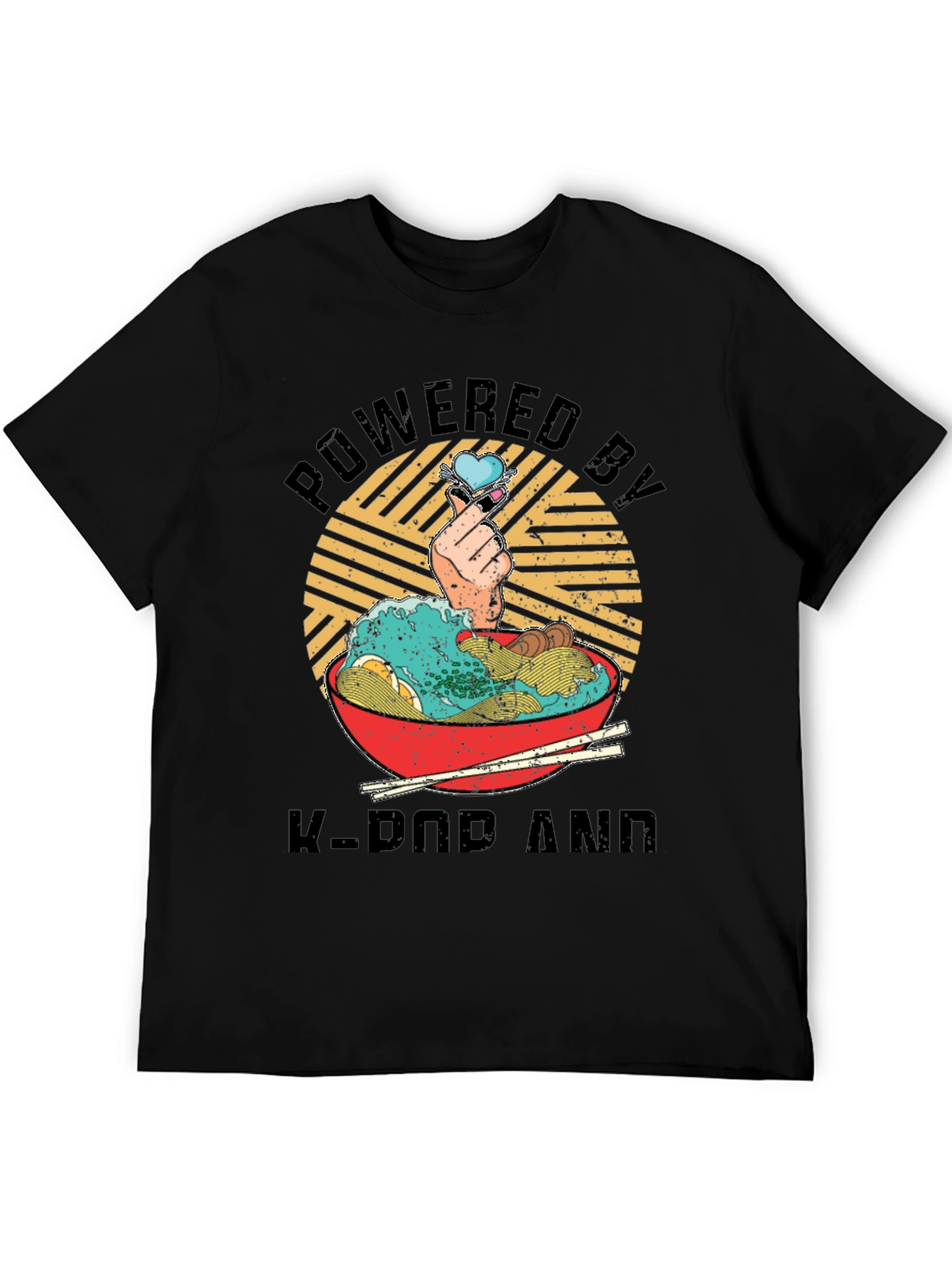 Powered by K-Pop and Ramen T-Shirt