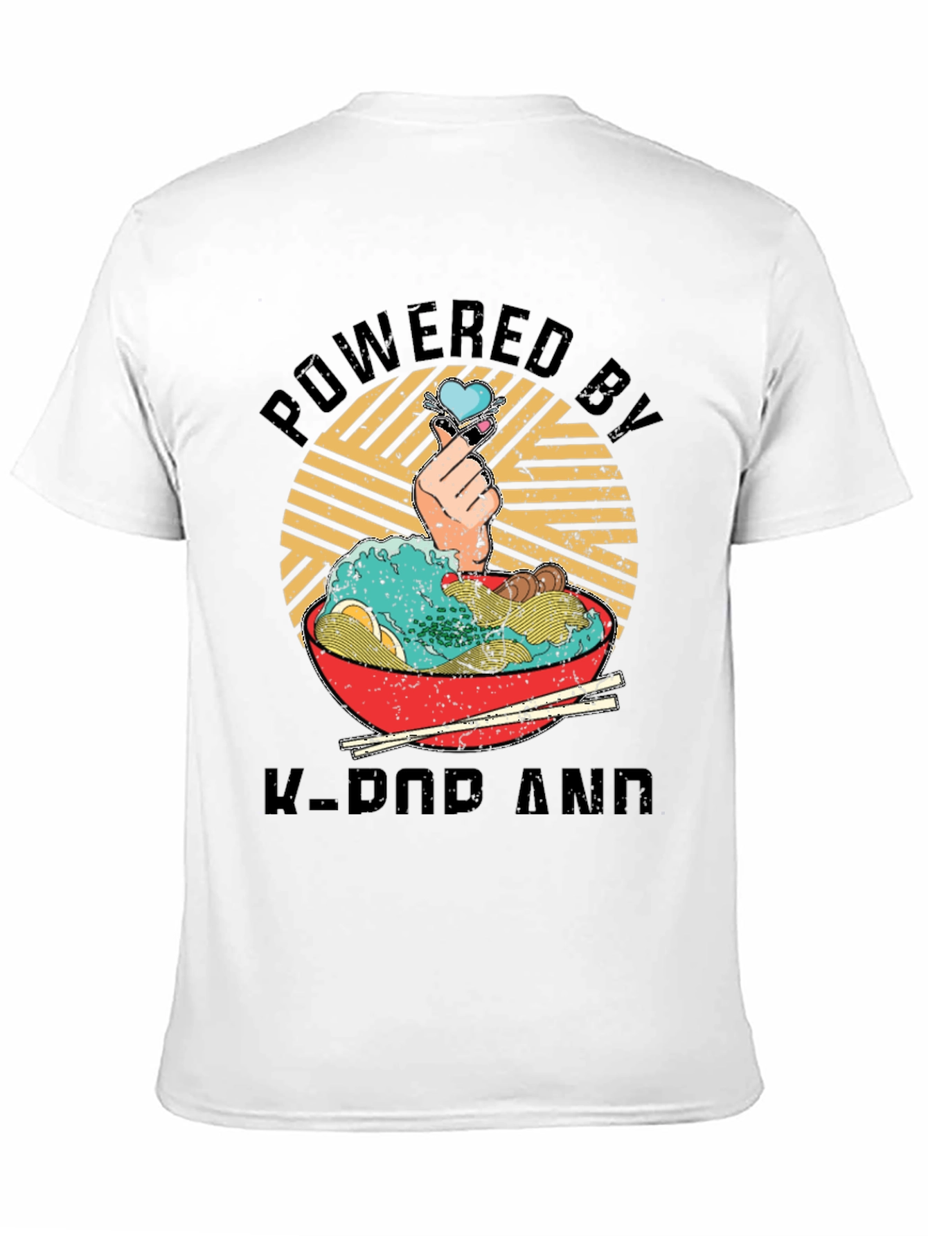 Powered by K-Pop and Ramen T-Shirt