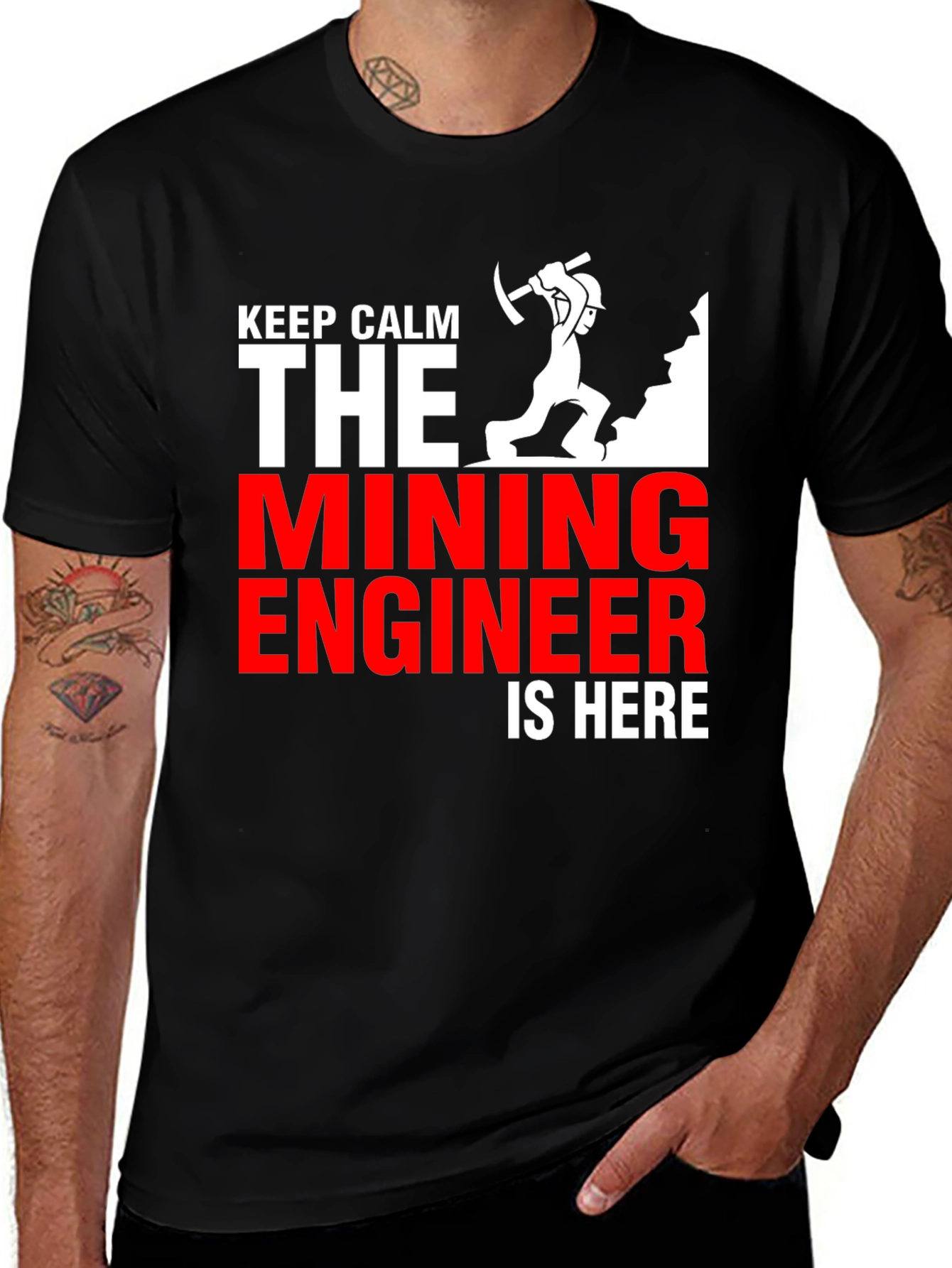 Mining Engineer T-Shirt - Keep Calm Design