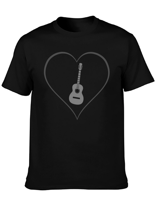 Guitar Heart Graphic Tee - Music Lover T-Shirt