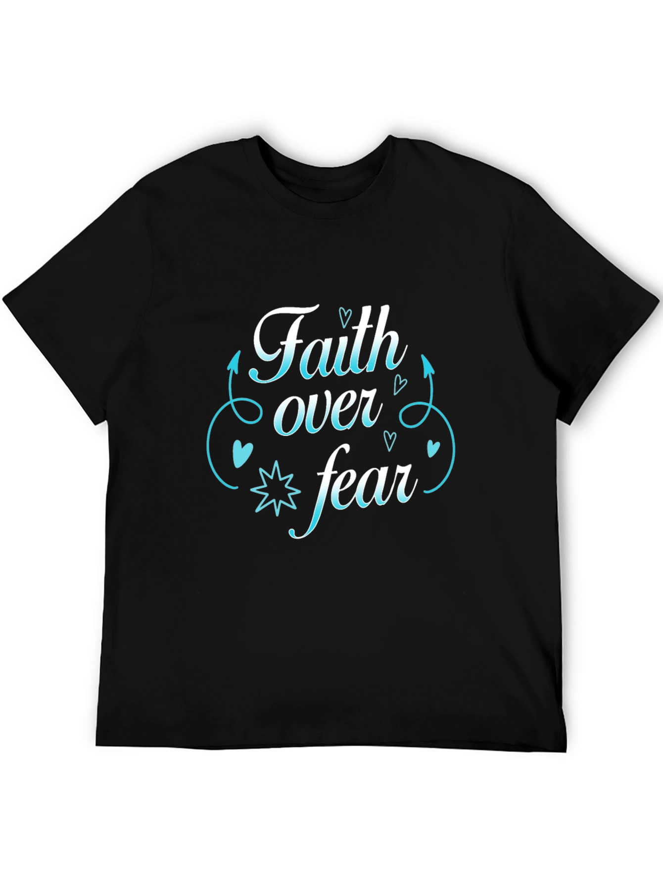 Faith Over Fear Black T-Shirt