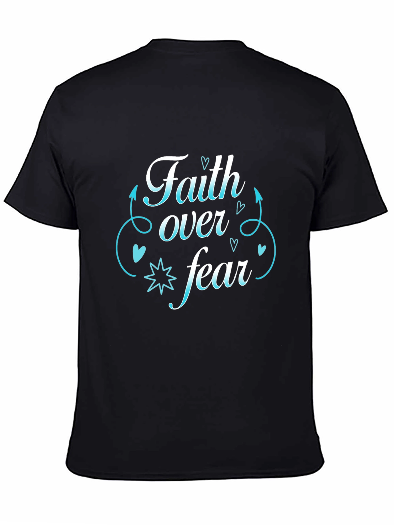 Faith Over Fear Black T-Shirt