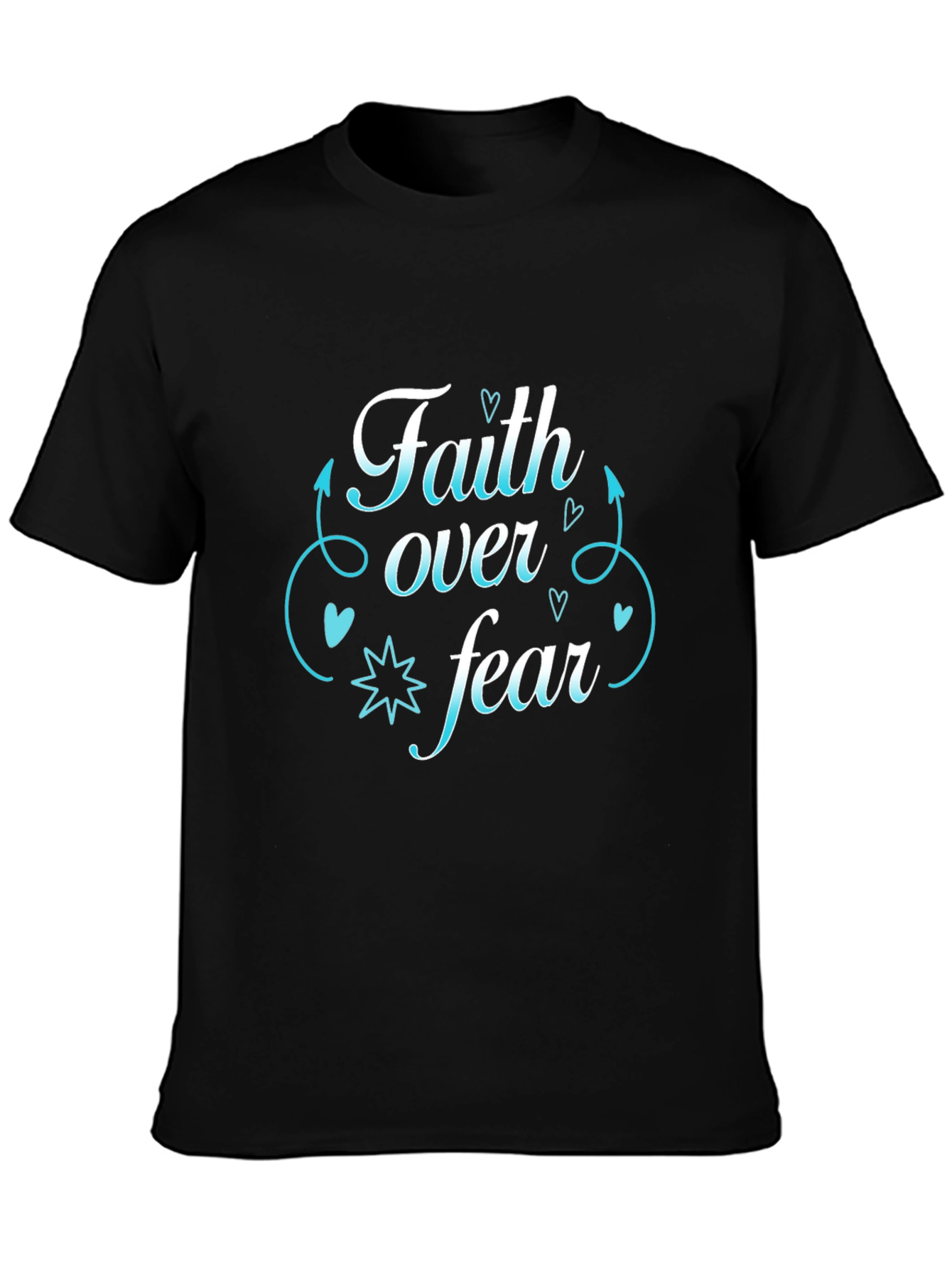 Faith Over Fear Black T-Shirt